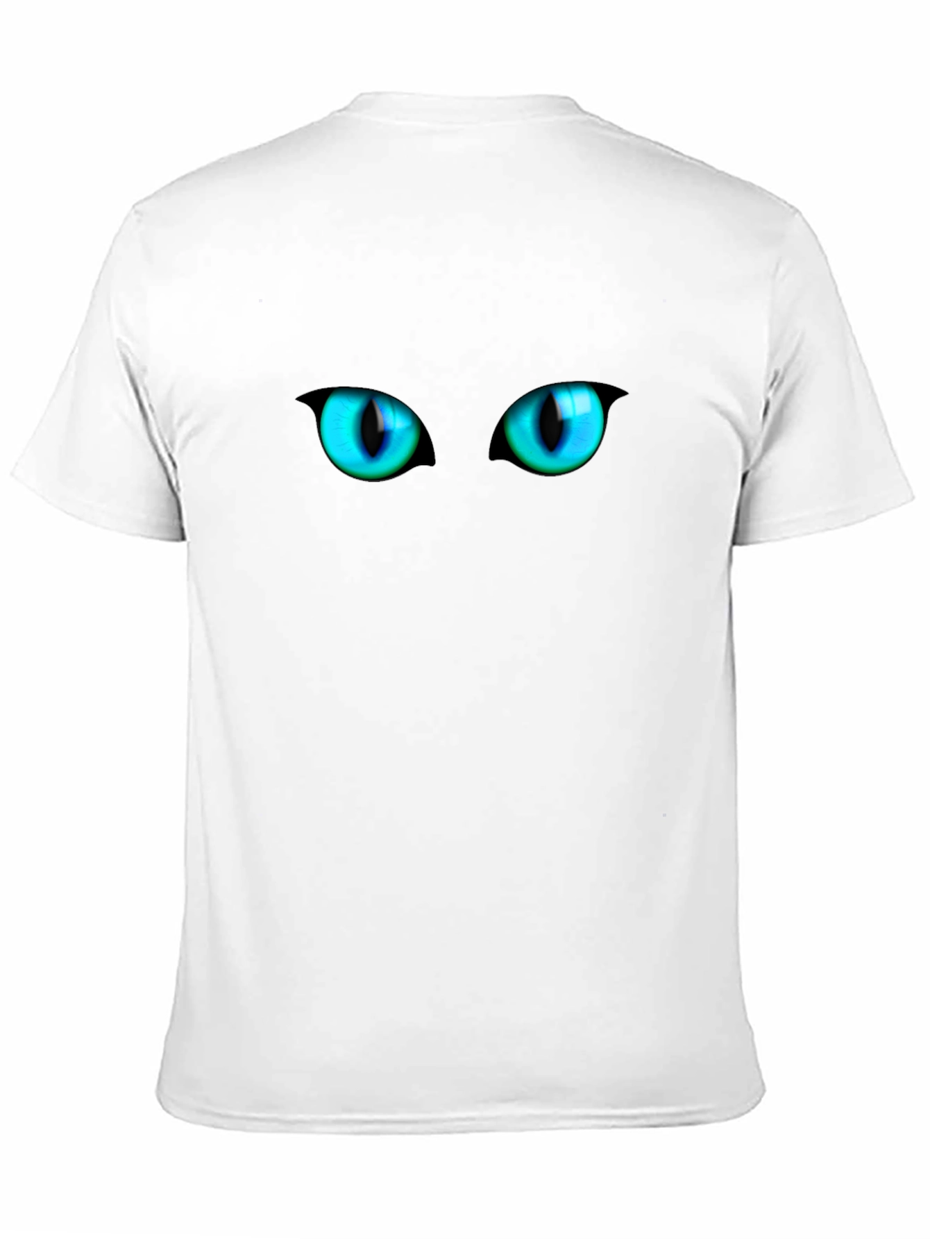 Mens Black Cat Eyes Graphic T-Shirt