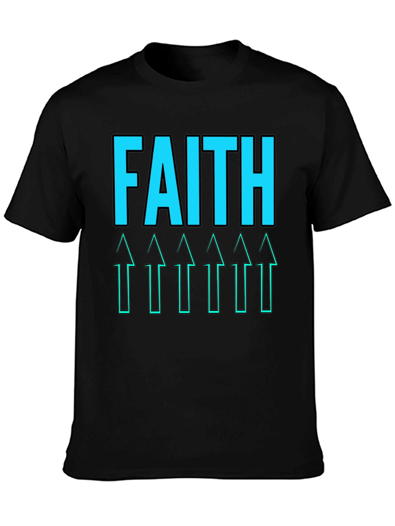 Faith Arrows Graphic Tee - Black Casual Shirt