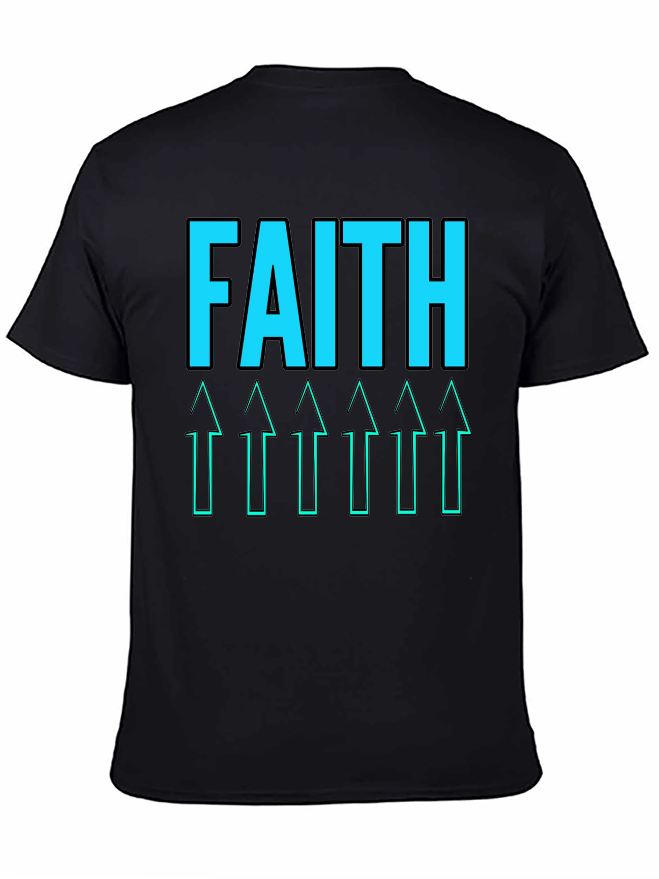 Faith Arrows Graphic Tee - Black Casual Shirt