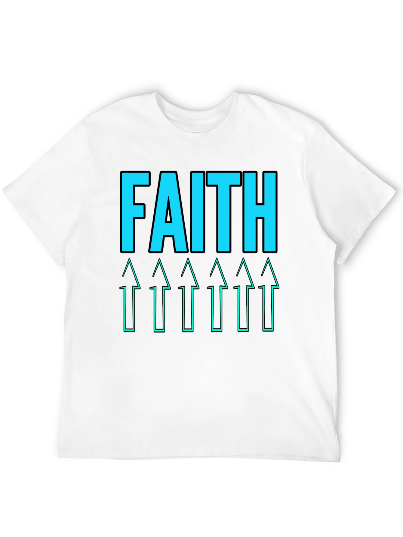 Faith Arrows Graphic Tee - Black Casual Shirt