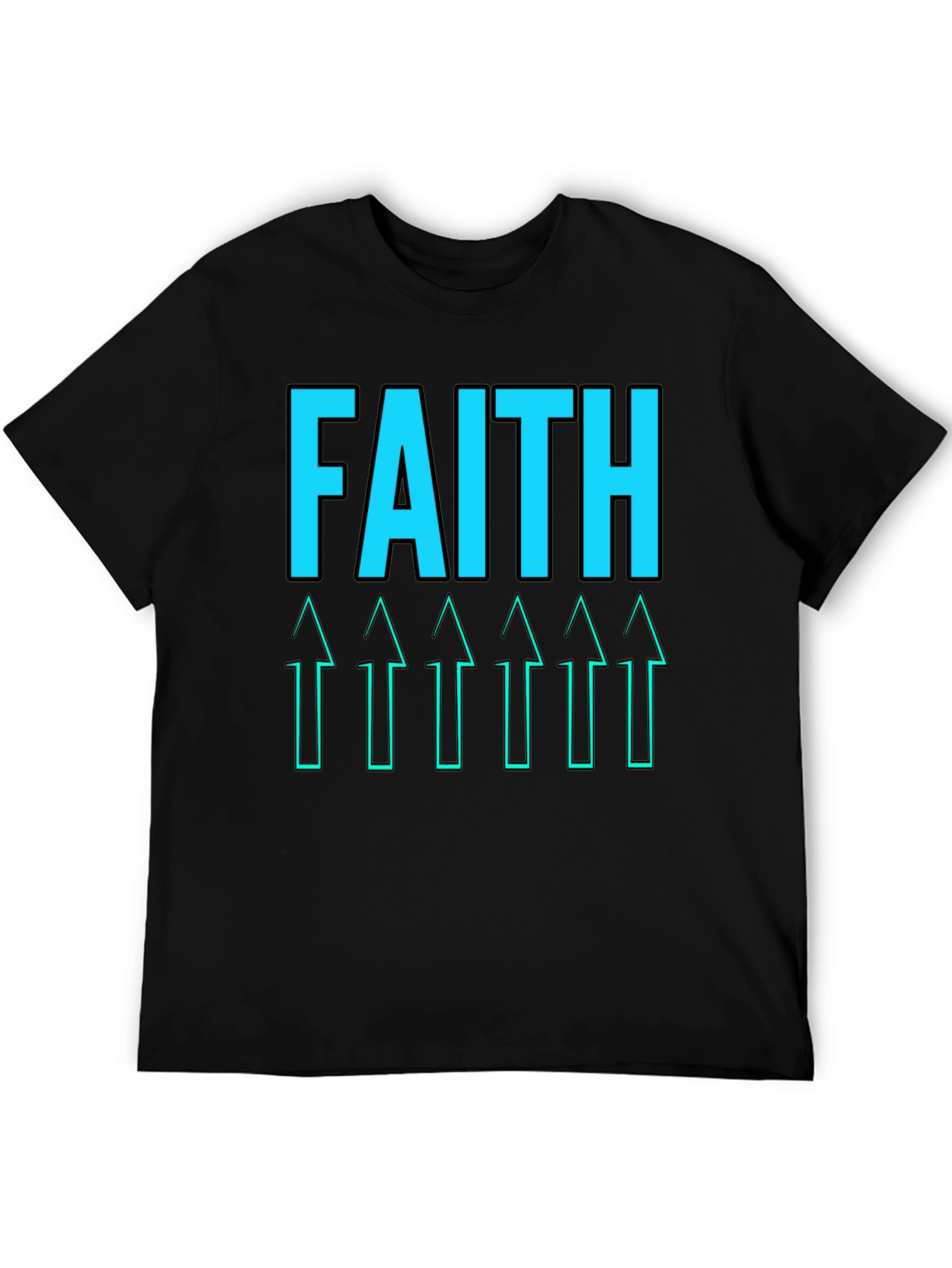 Faith Arrows Graphic Tee - Black Casual Shirt