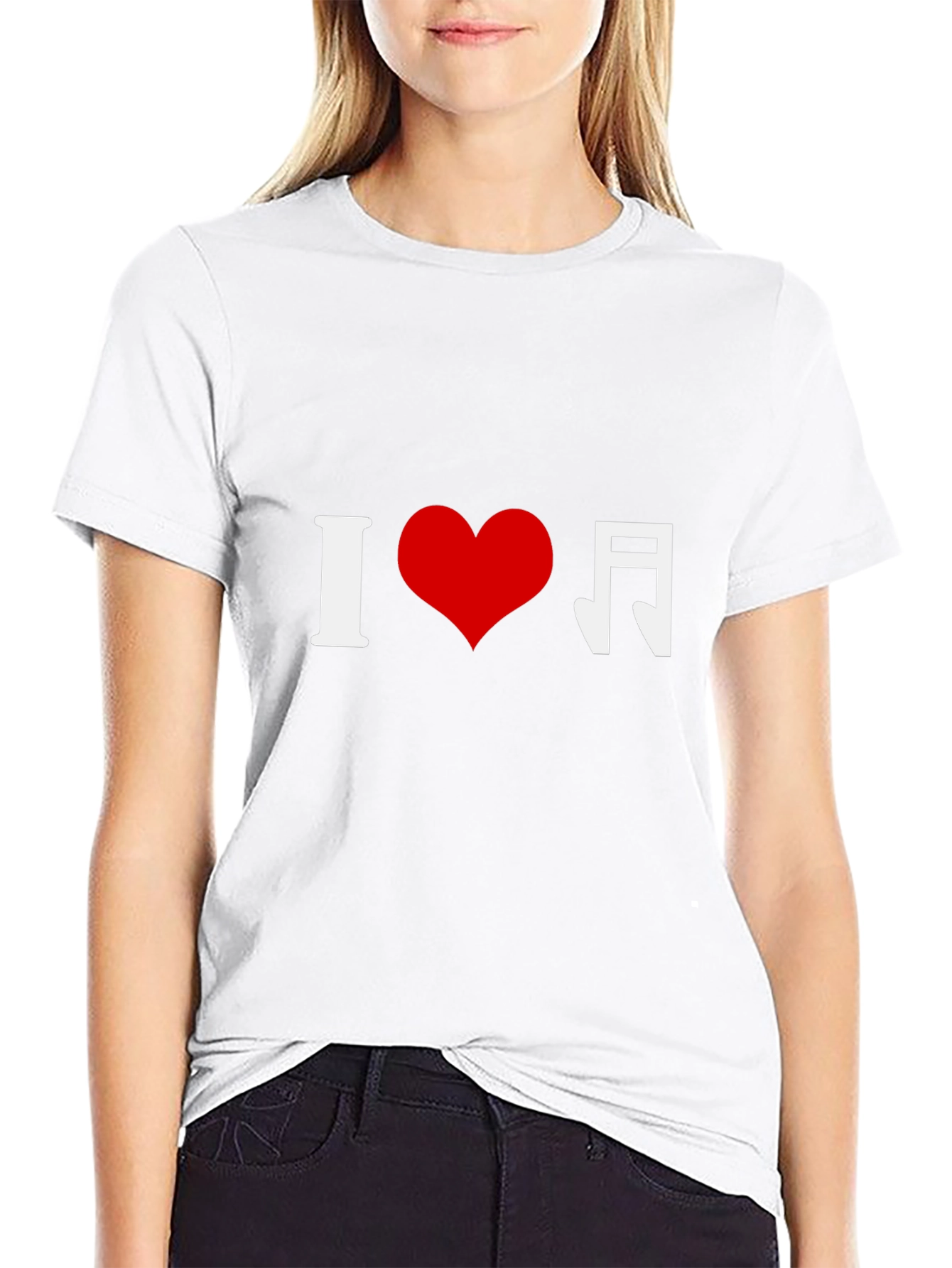 I Heart Music Black Graphic Tee