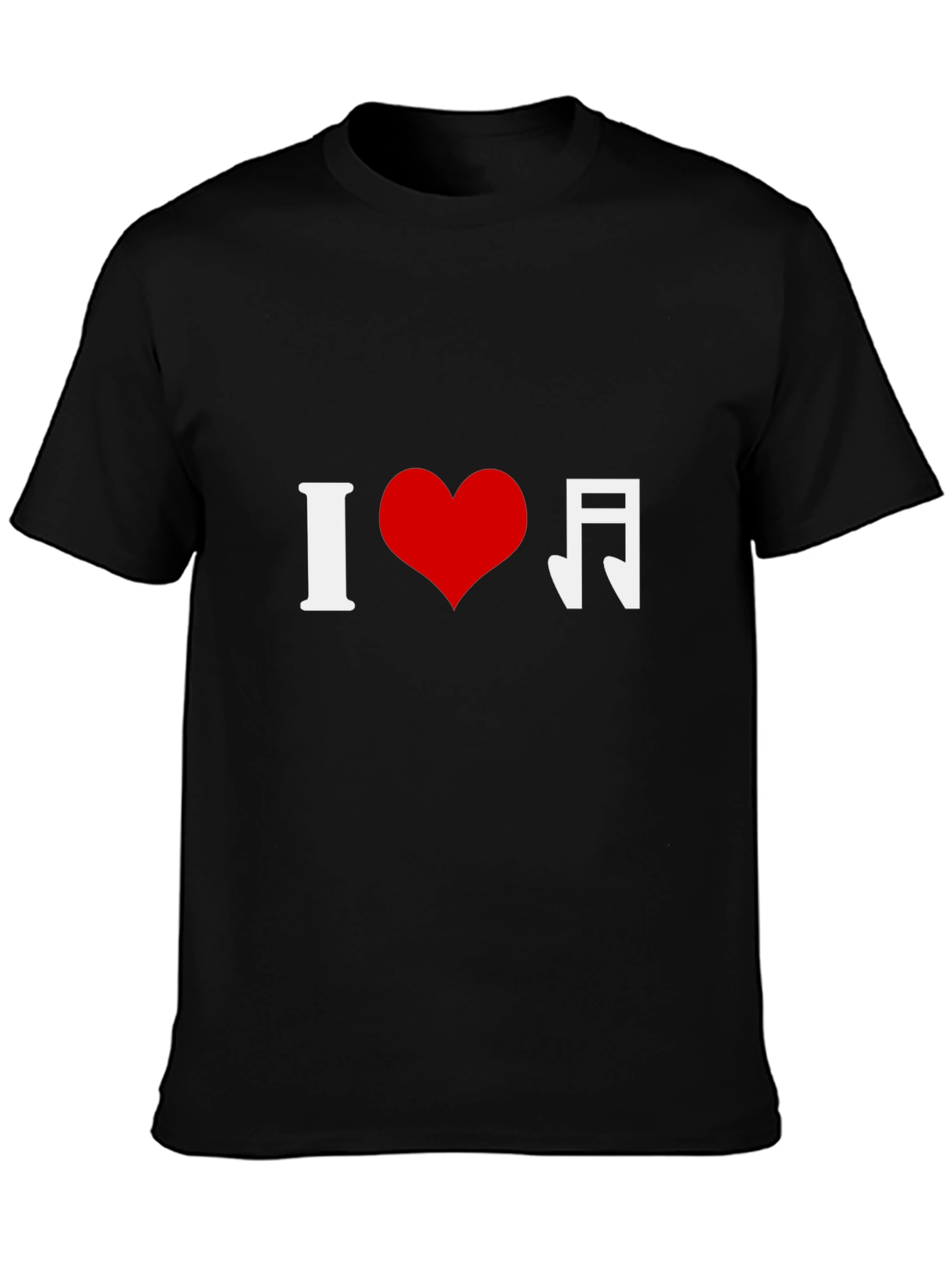 I Heart Music Black Graphic Tee