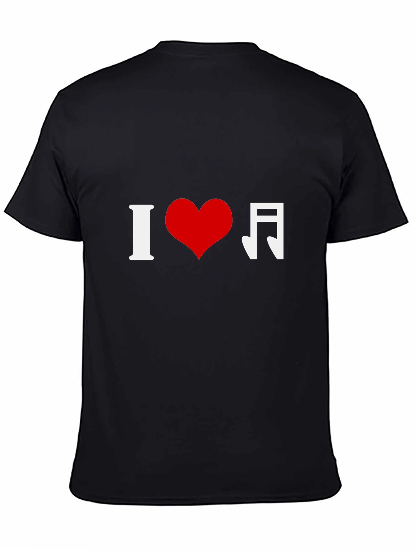 I Heart Music Black Graphic Tee