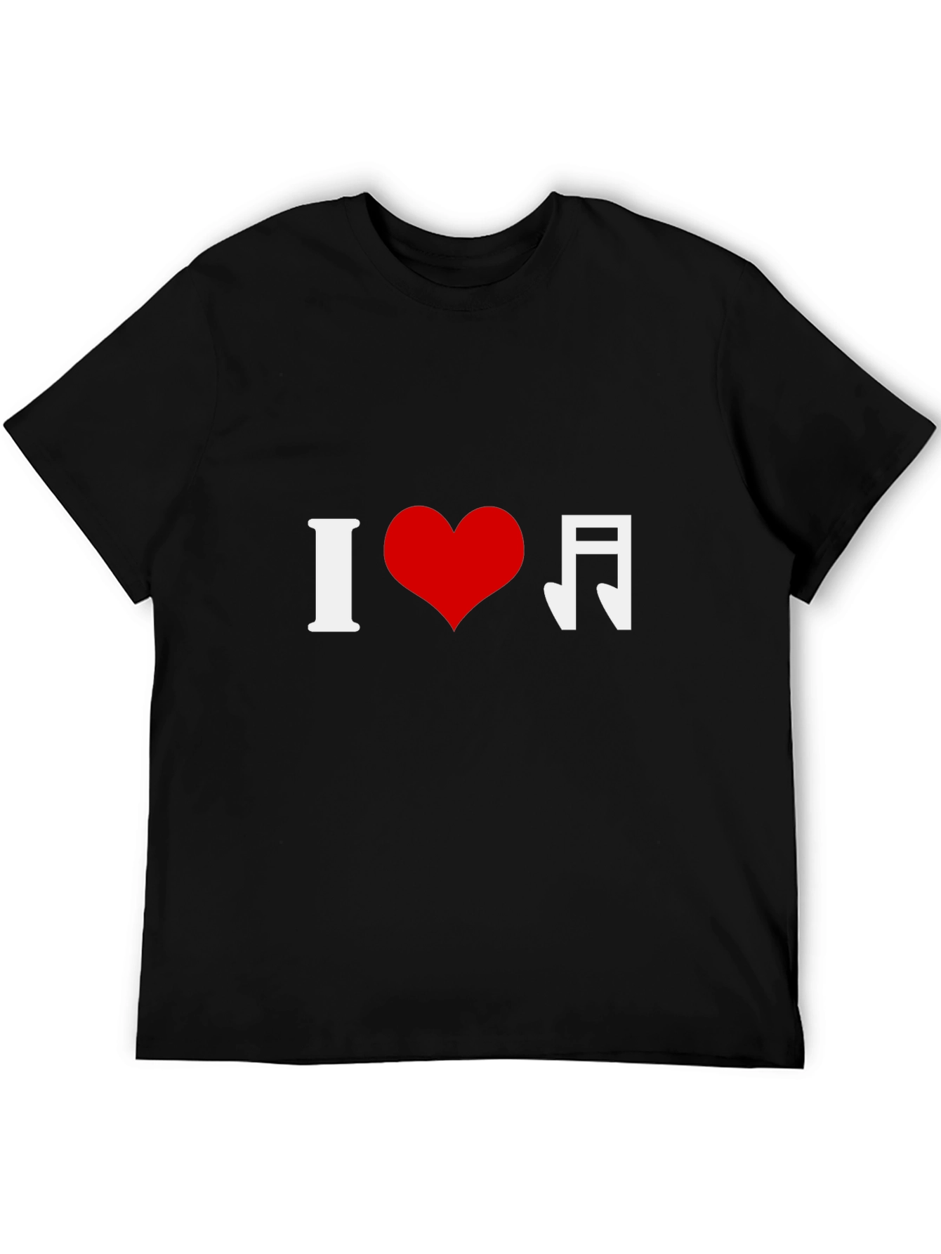 I Heart Music Black Graphic Tee