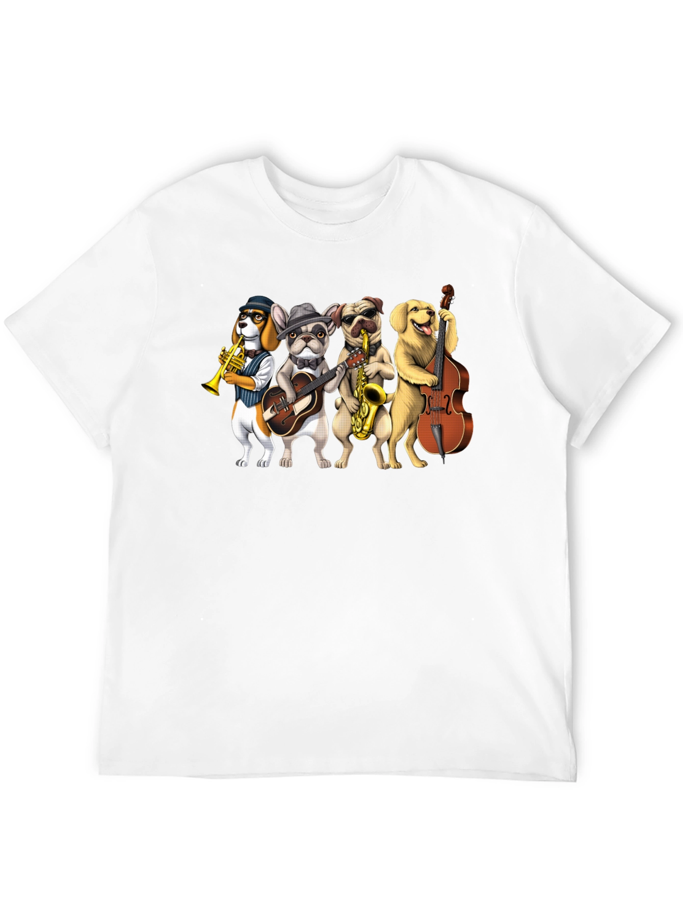 Musical Dogs Band Graphic T-Shirt