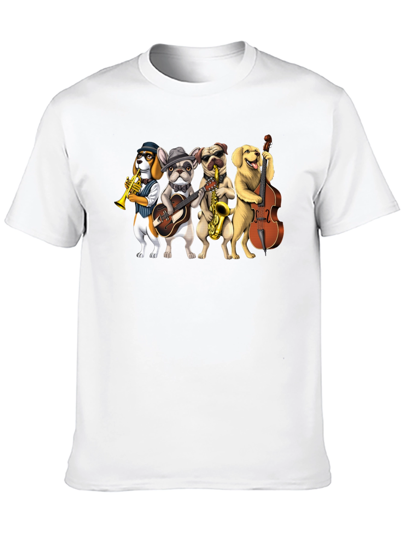 Musical Dogs Band Graphic T-Shirt