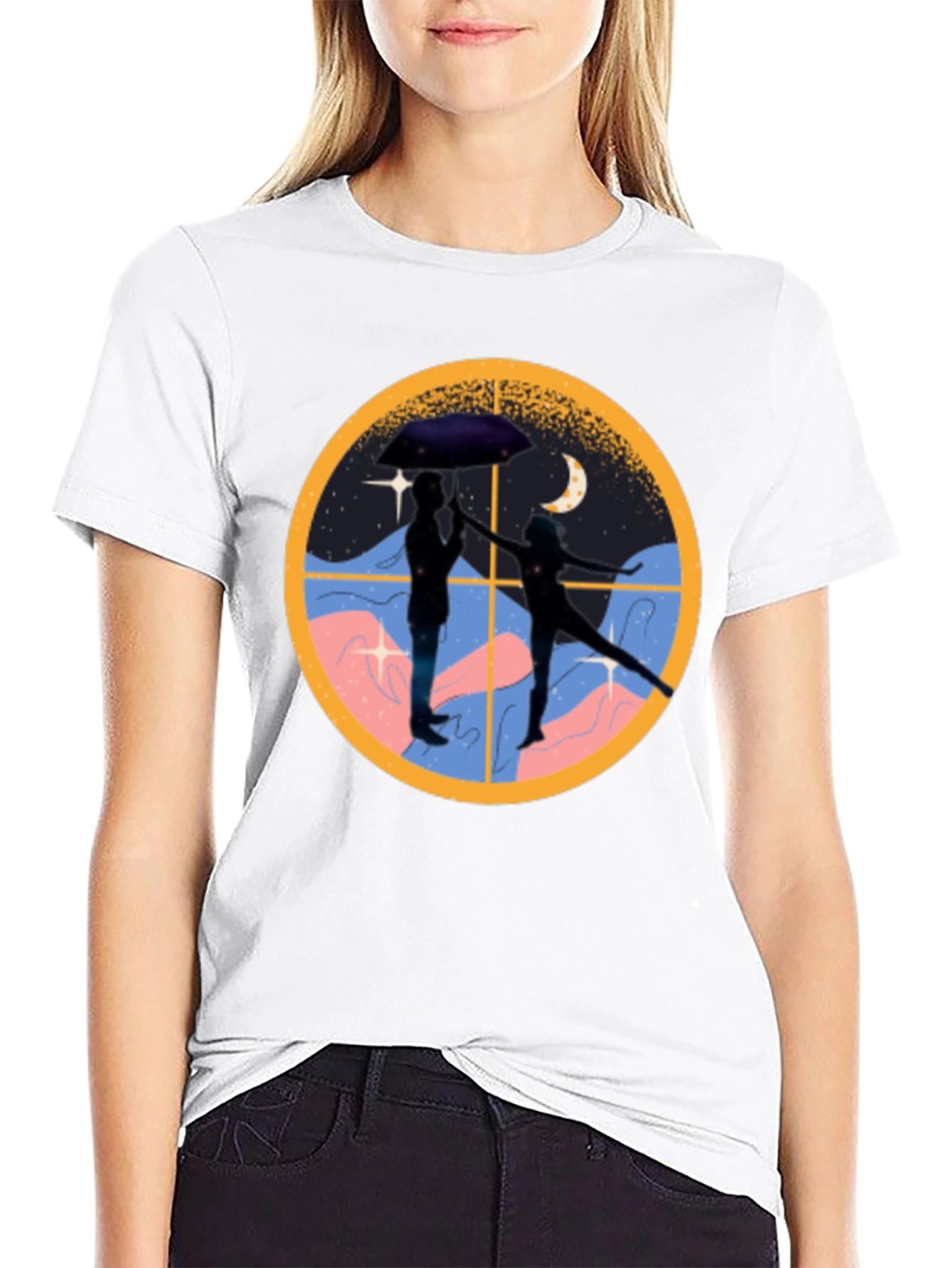 Couple Under Umbrella T-Shirt