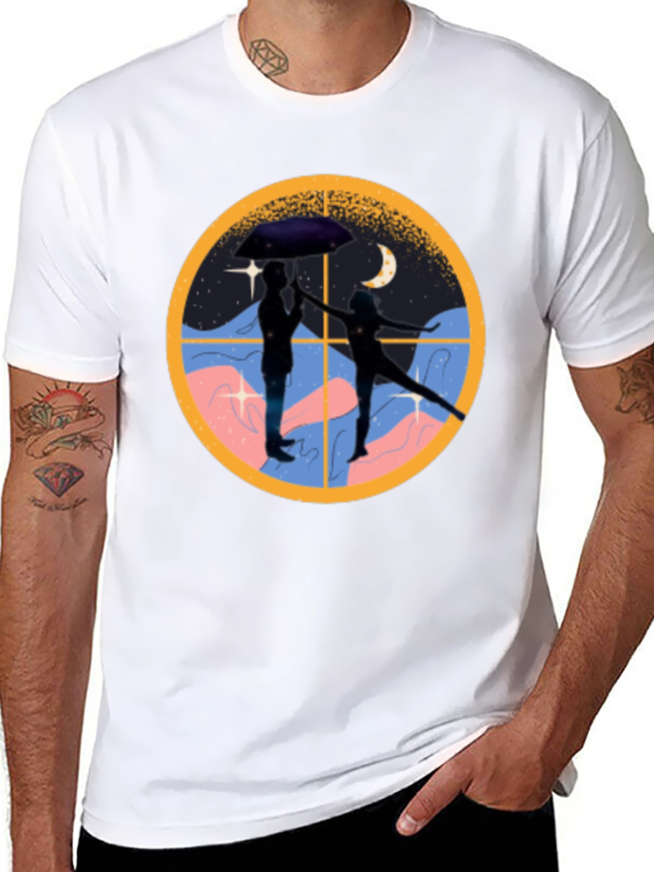Couple Under Umbrella T-Shirt