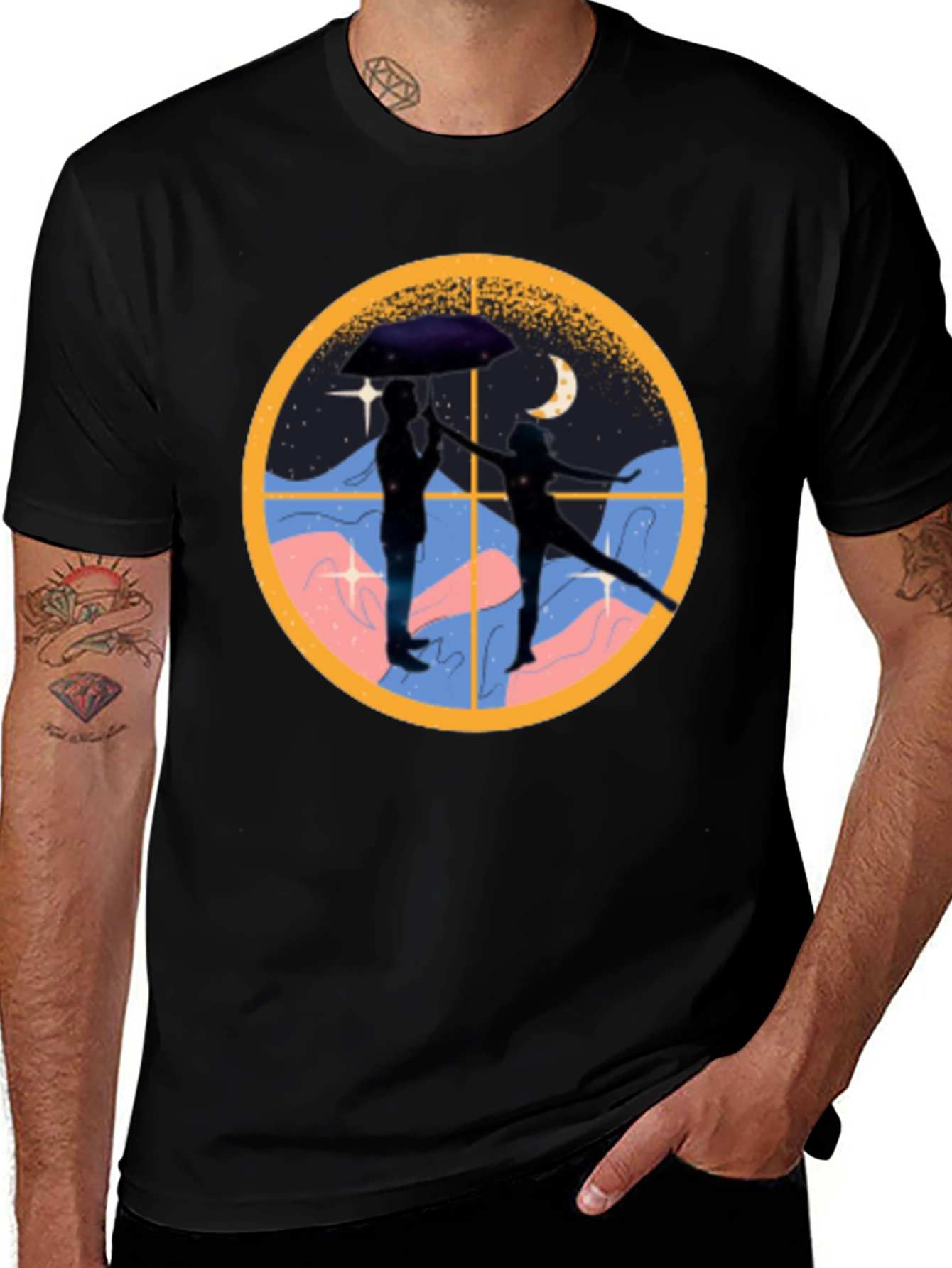 Couple Under Umbrella T-Shirt