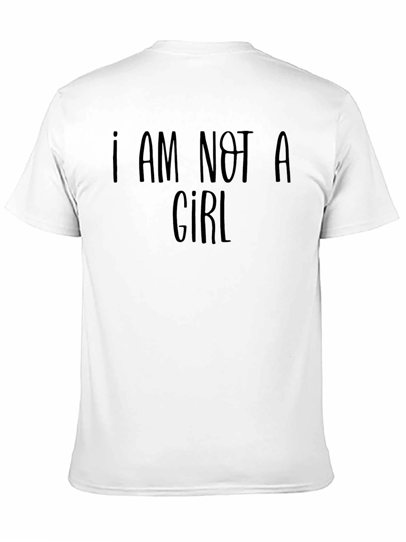 I AM NOT A GIRL Black Graphic T-Shirt