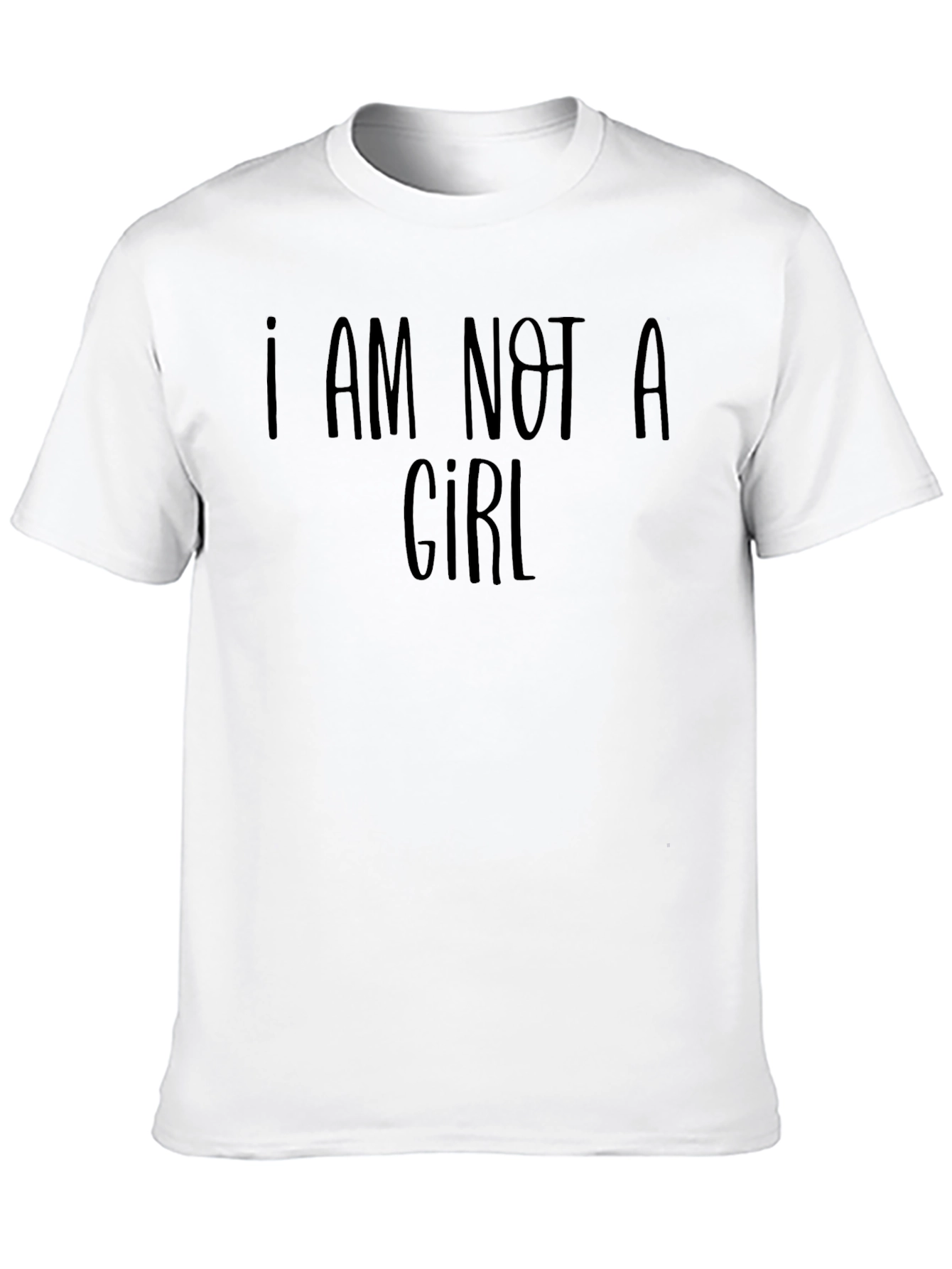 I AM NOT A GIRL Black Graphic T-Shirt