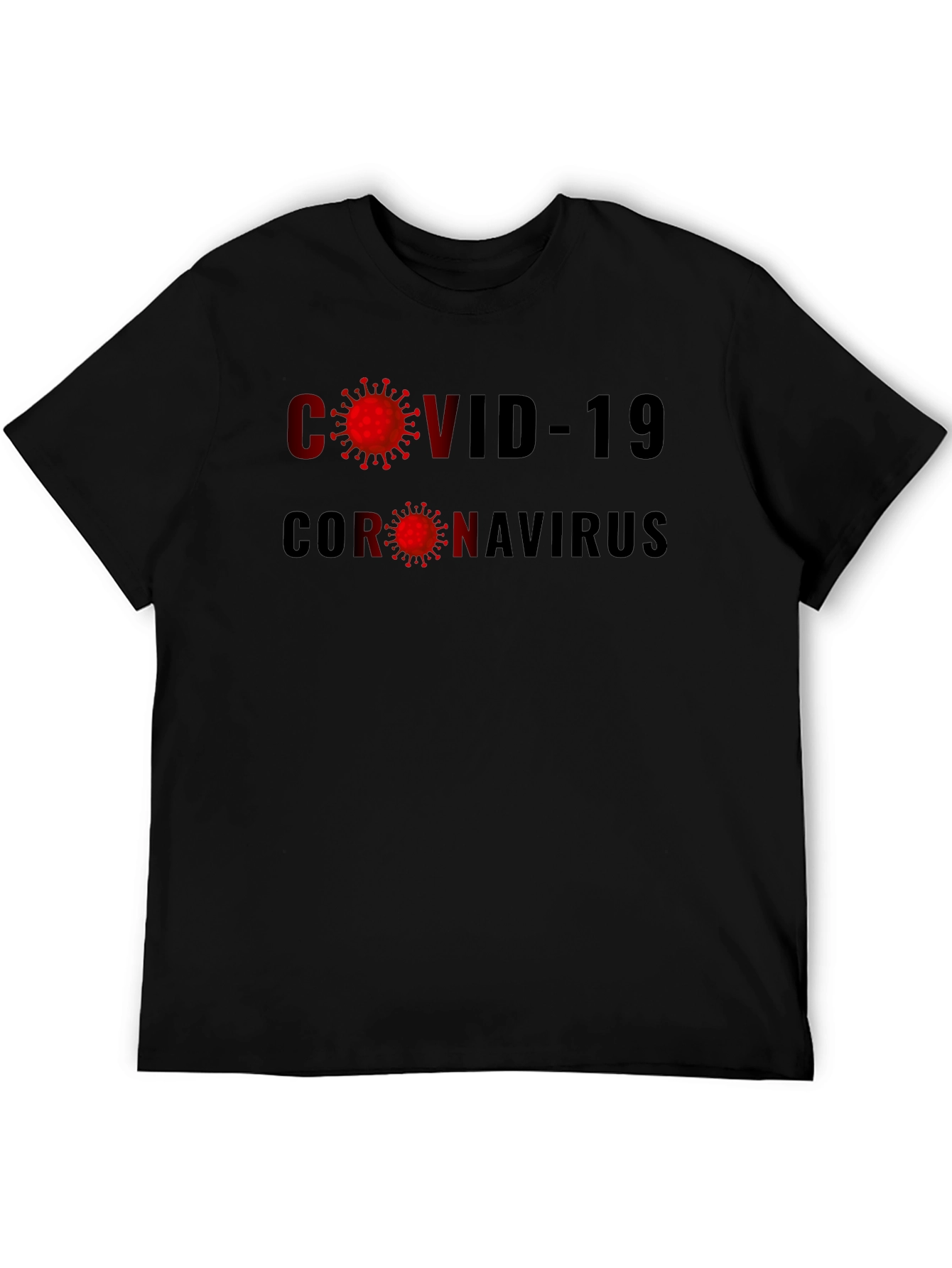 COVID-19 Coronavirus Graphic Tee - Black