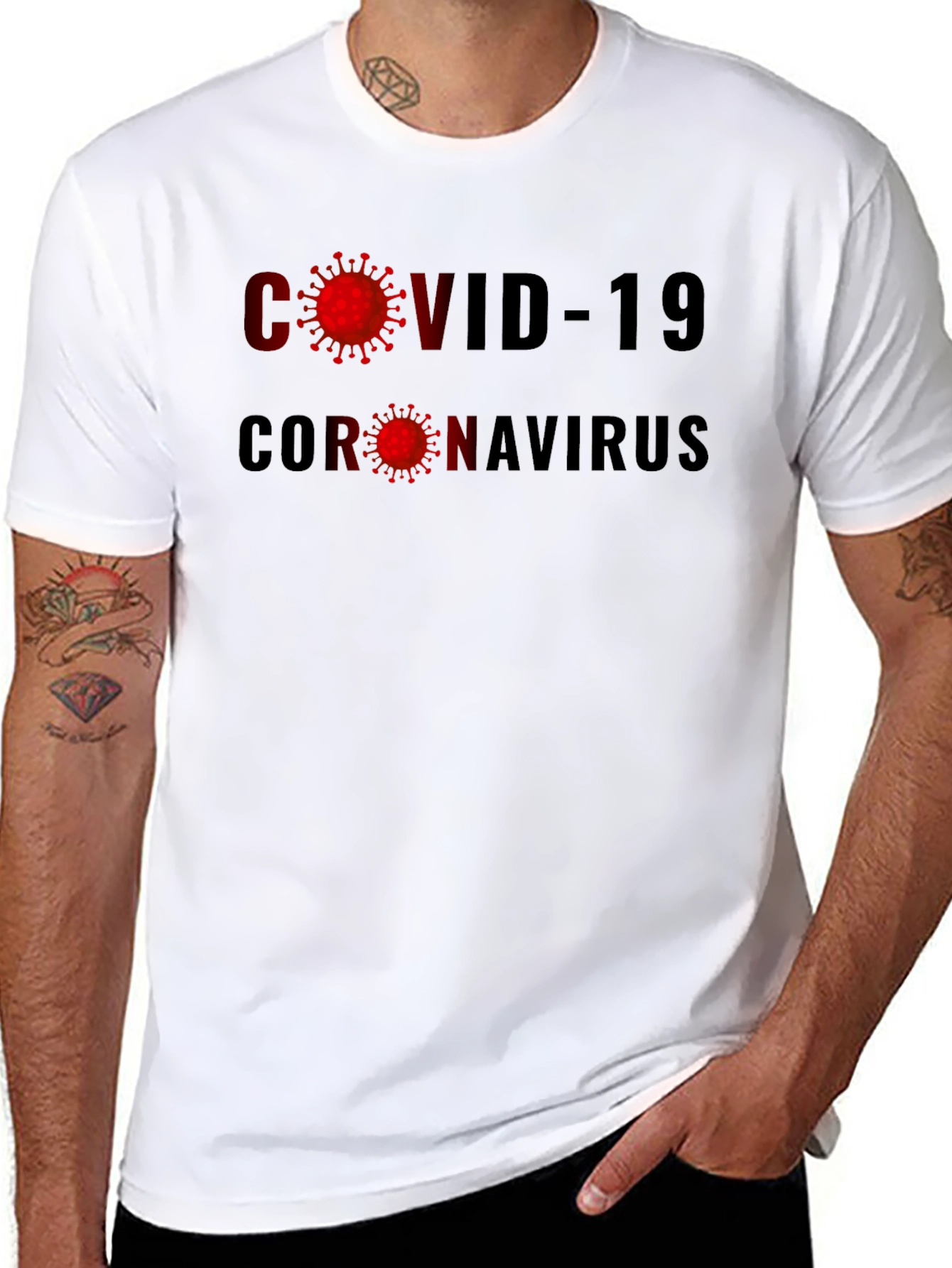 COVID-19 Coronavirus Graphic Tee - Black