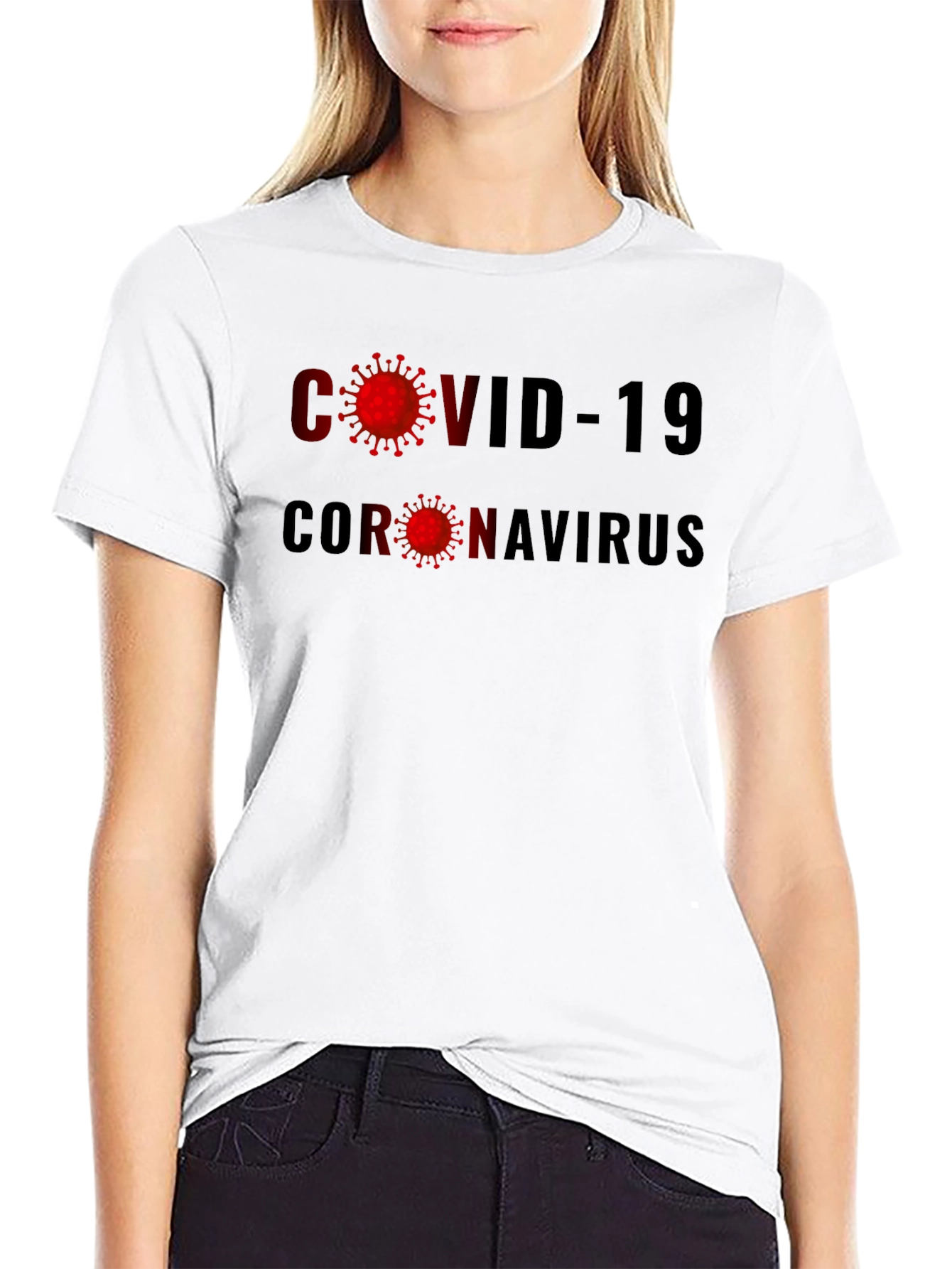 COVID-19 Coronavirus Graphic Tee - Black