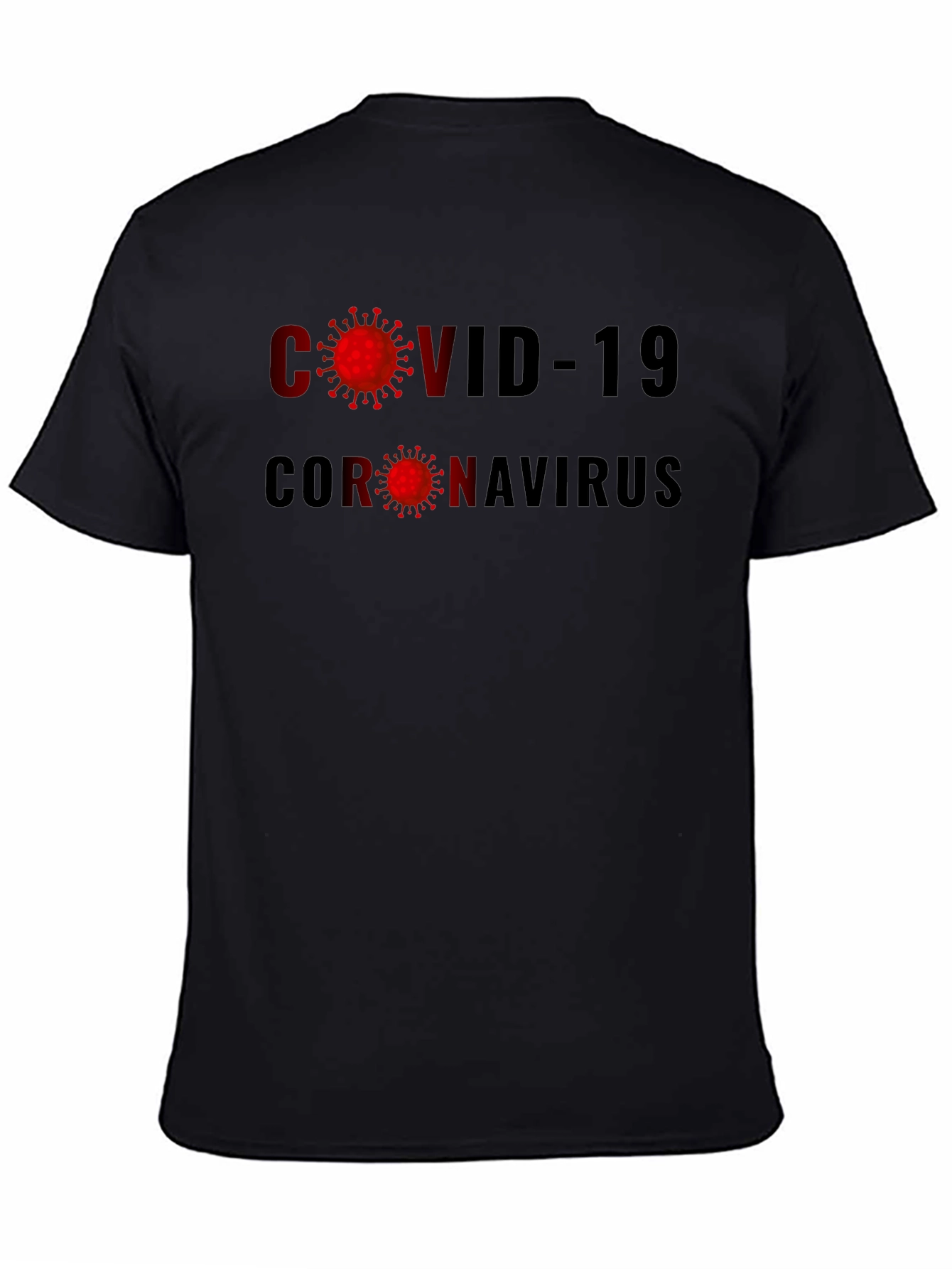 COVID-19 Coronavirus Graphic Tee - Black