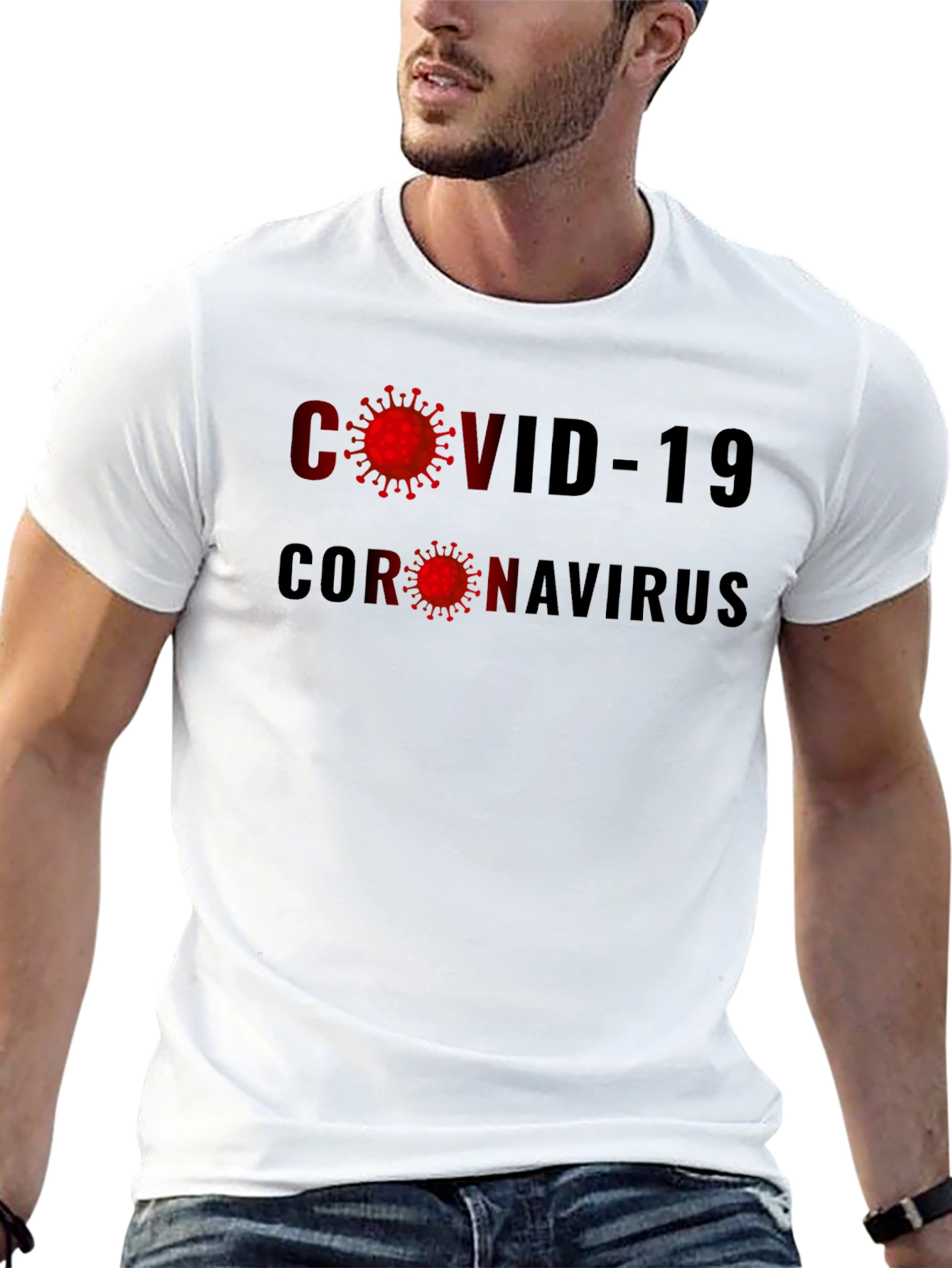 COVID-19 Coronavirus Graphic Tee - Black
