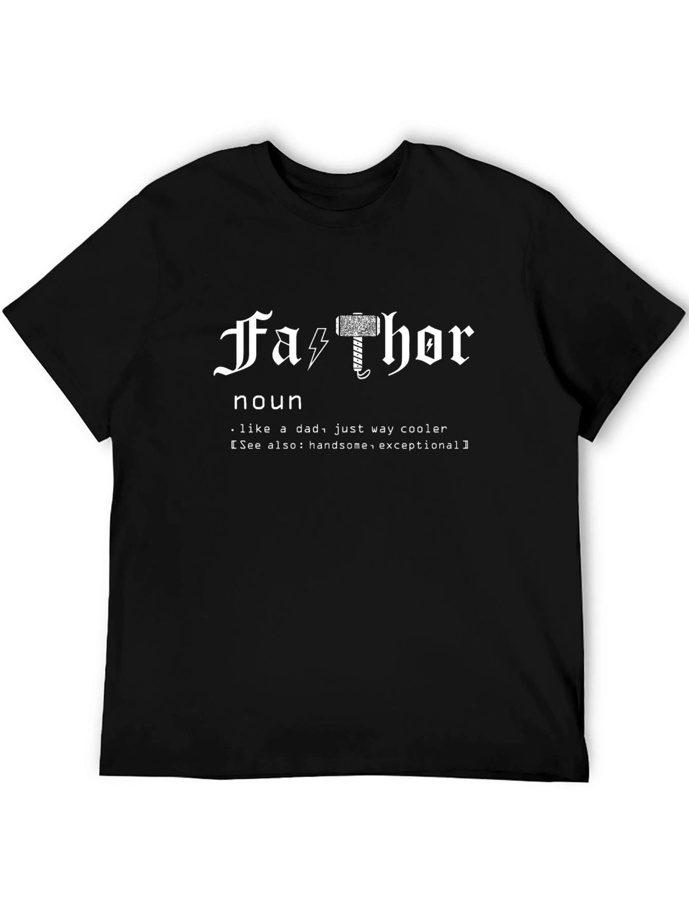 Fathor Definition Black Graphic Tee Novelty Gift
