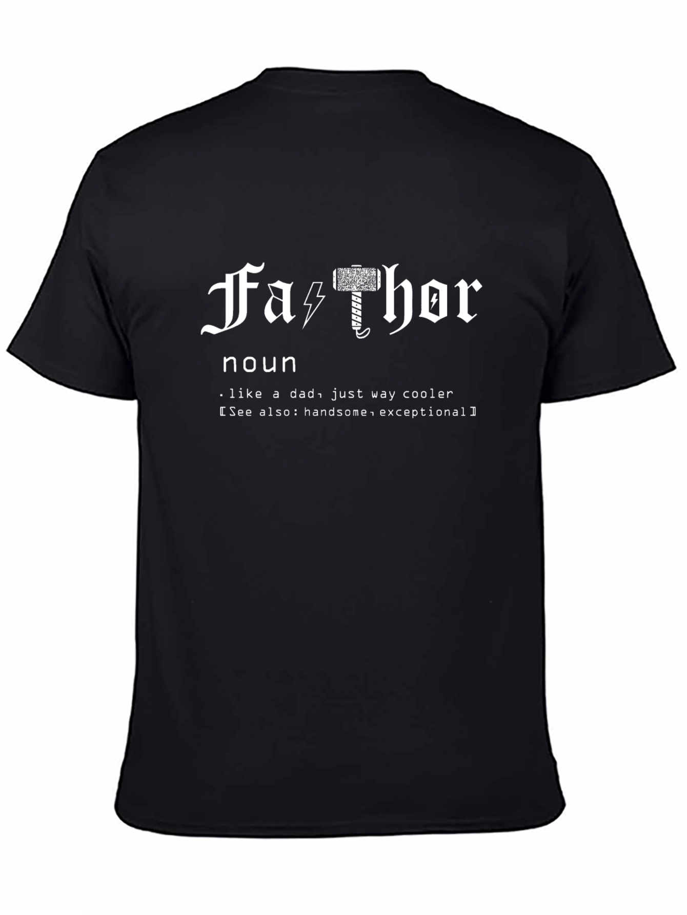 Fathor Definition Black Graphic Tee Novelty Gift