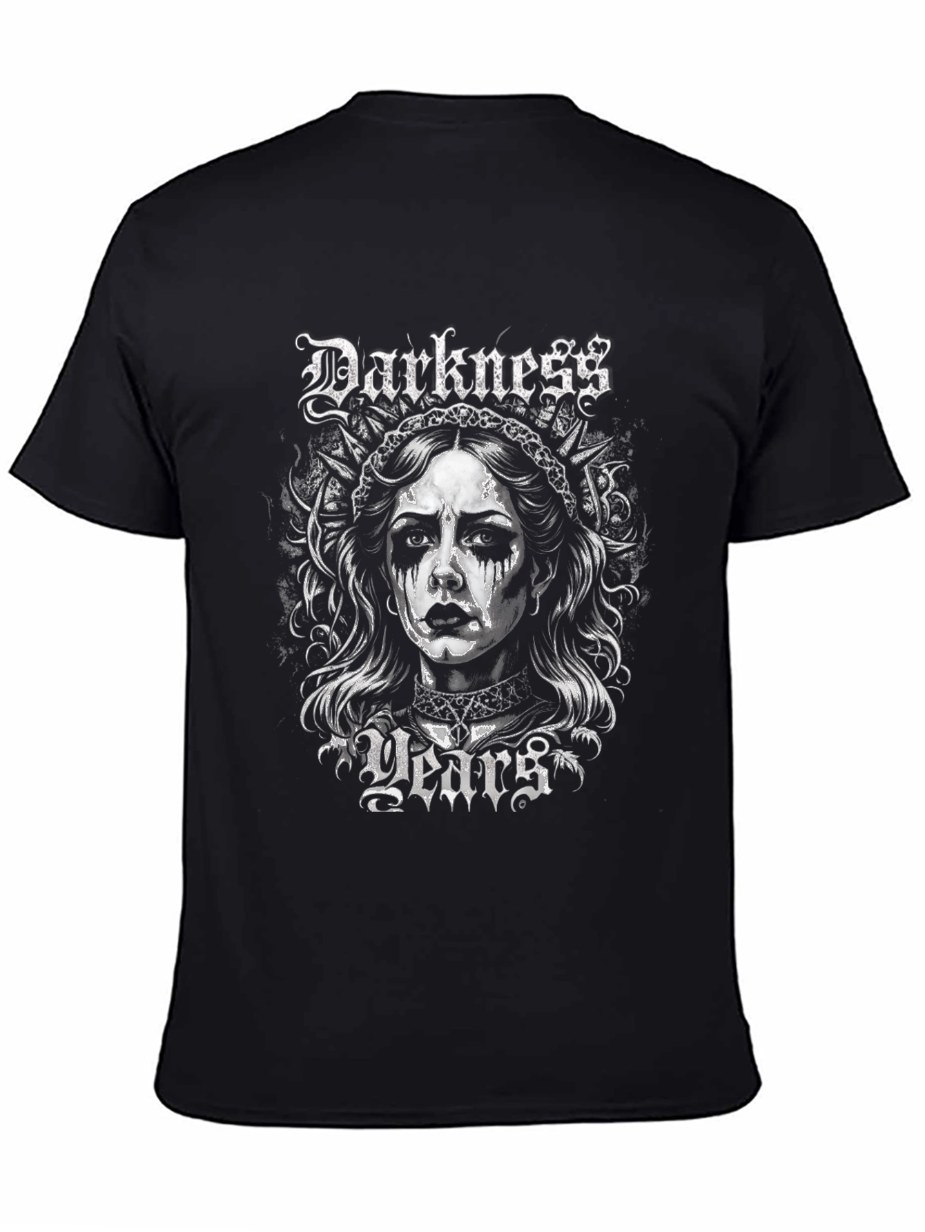 Darkness Years Graphic Print Black T-Shirt