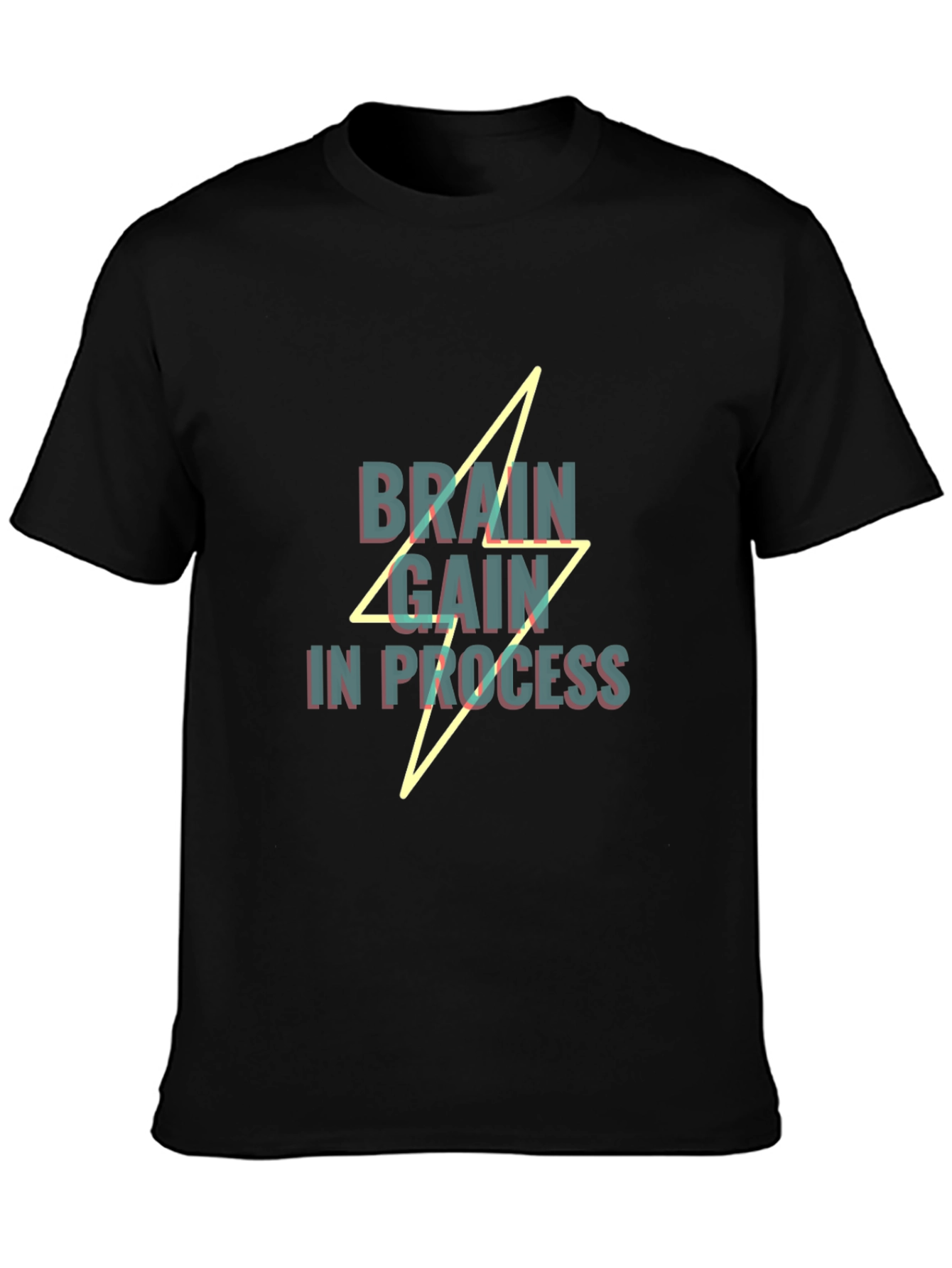 Brain Gain In Process Graphic T-Shirt - Black