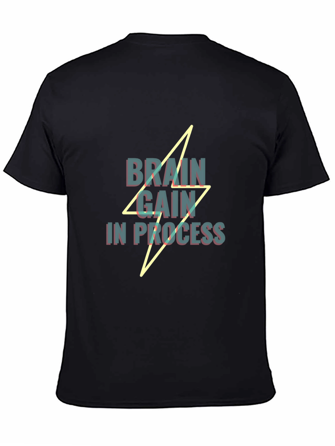 Brain Gain In Process Graphic T-Shirt - Black