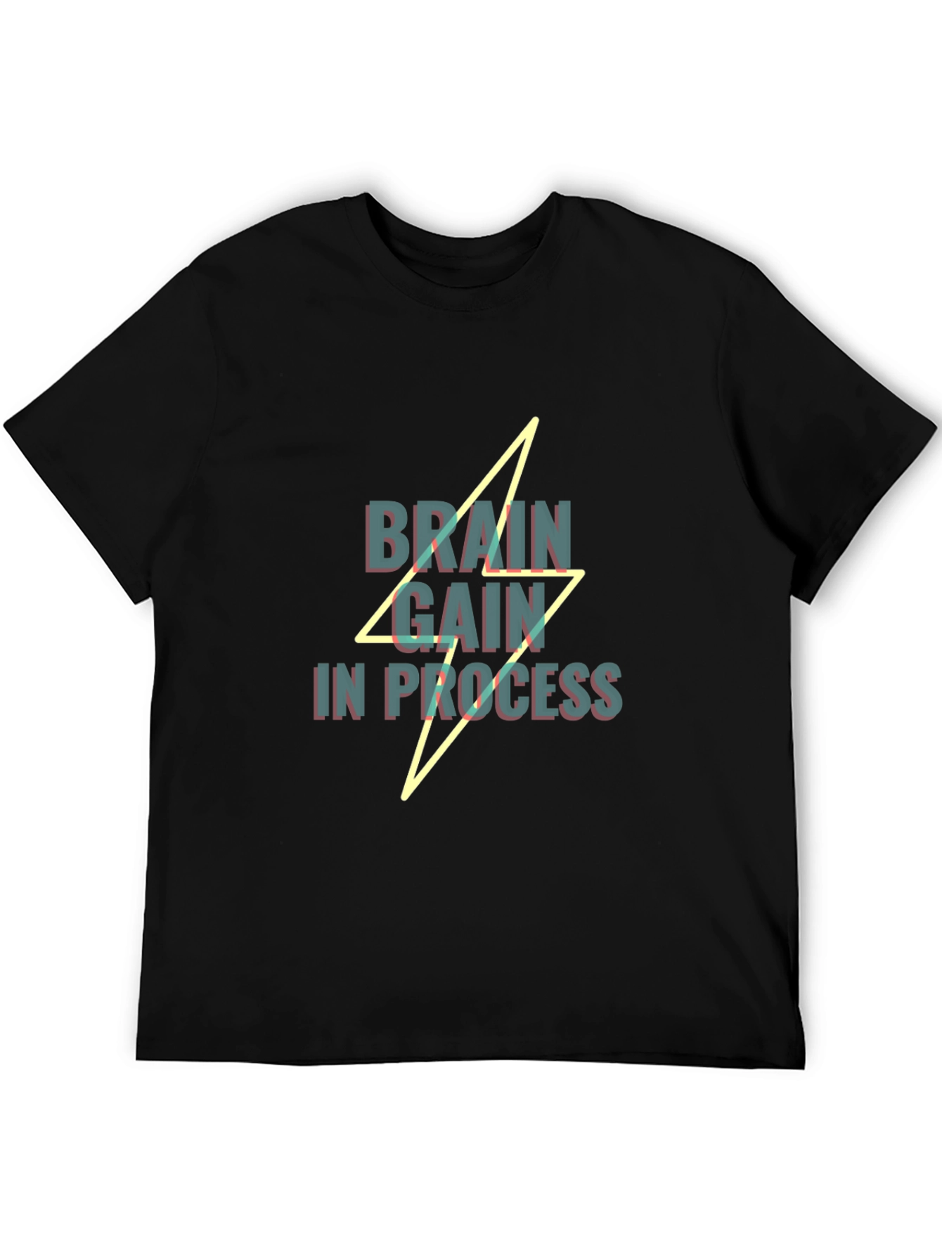 Brain Gain In Process Graphic T-Shirt - Black