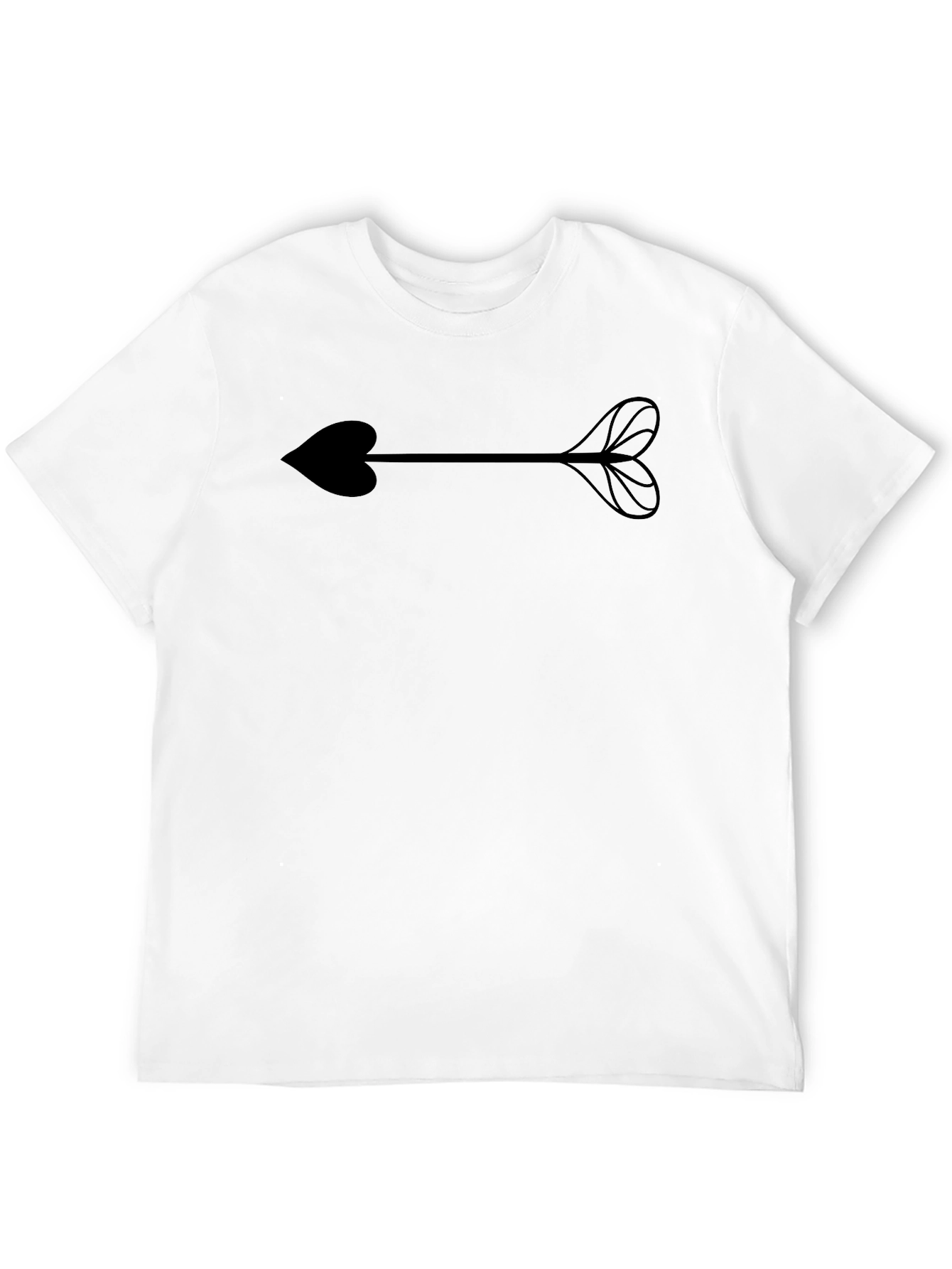 Black Arrow Heart Tee - Stylish & Unique