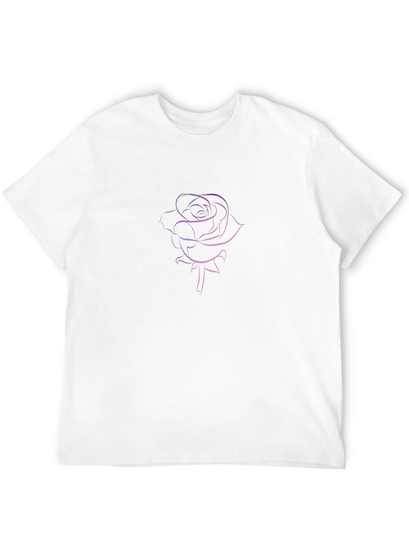 Minimalist Rose Outline T-Shirt