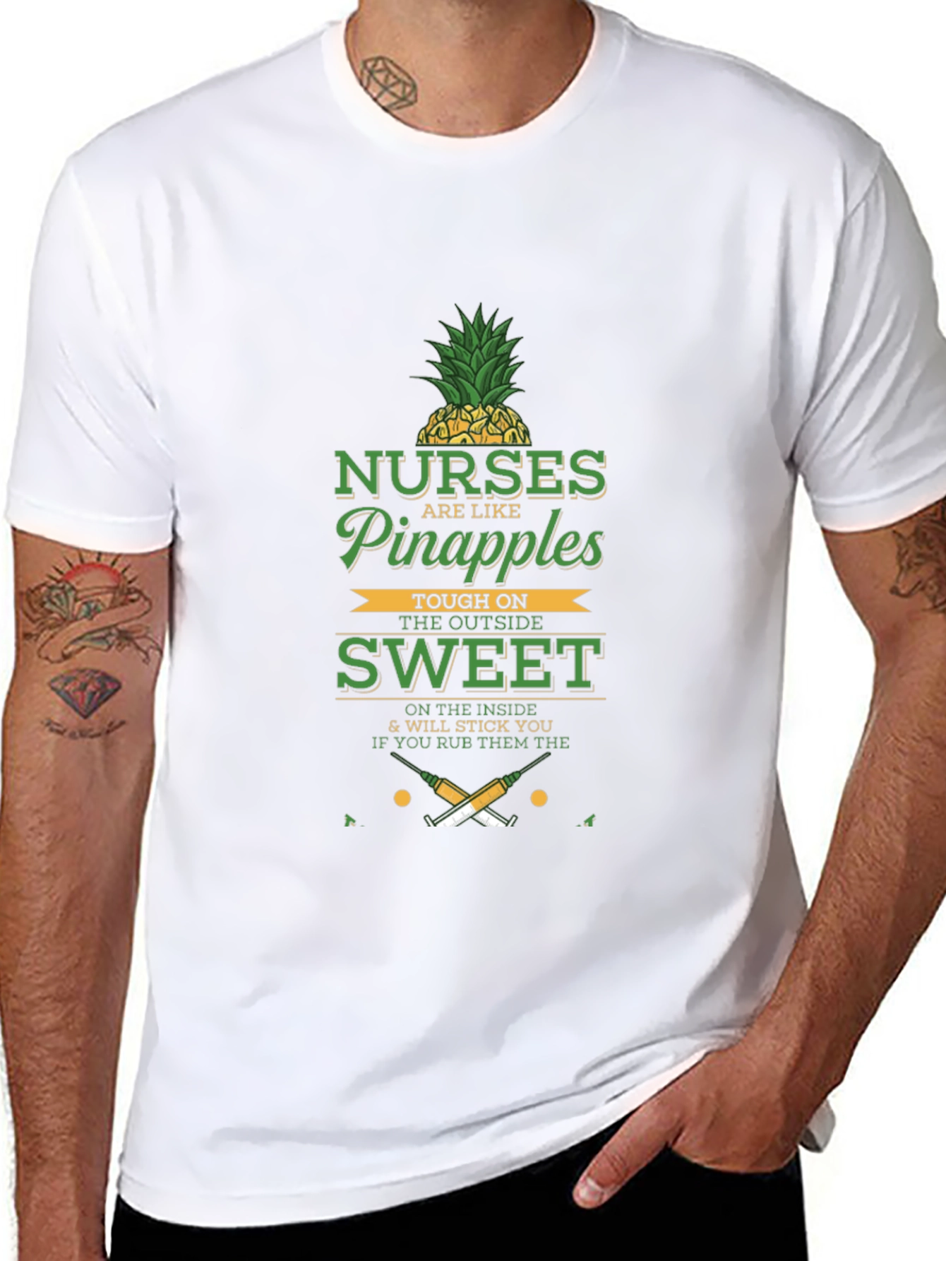 Nurses are Like Pineapples Graphic T-Shirt