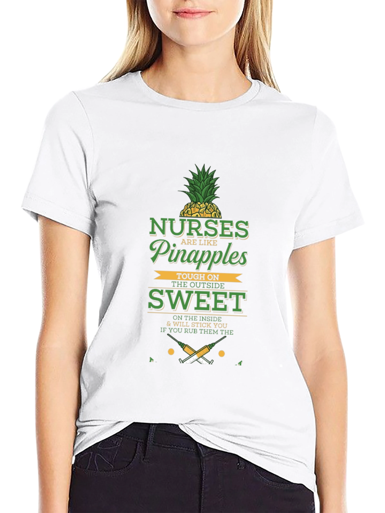 Nurses are Like Pineapples Graphic T-Shirt