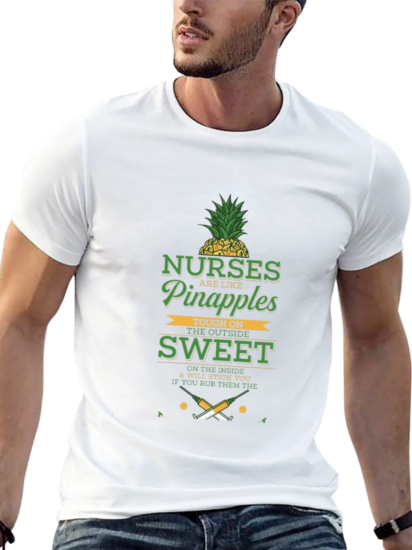 Nurses are Like Pineapples Graphic T-Shirt