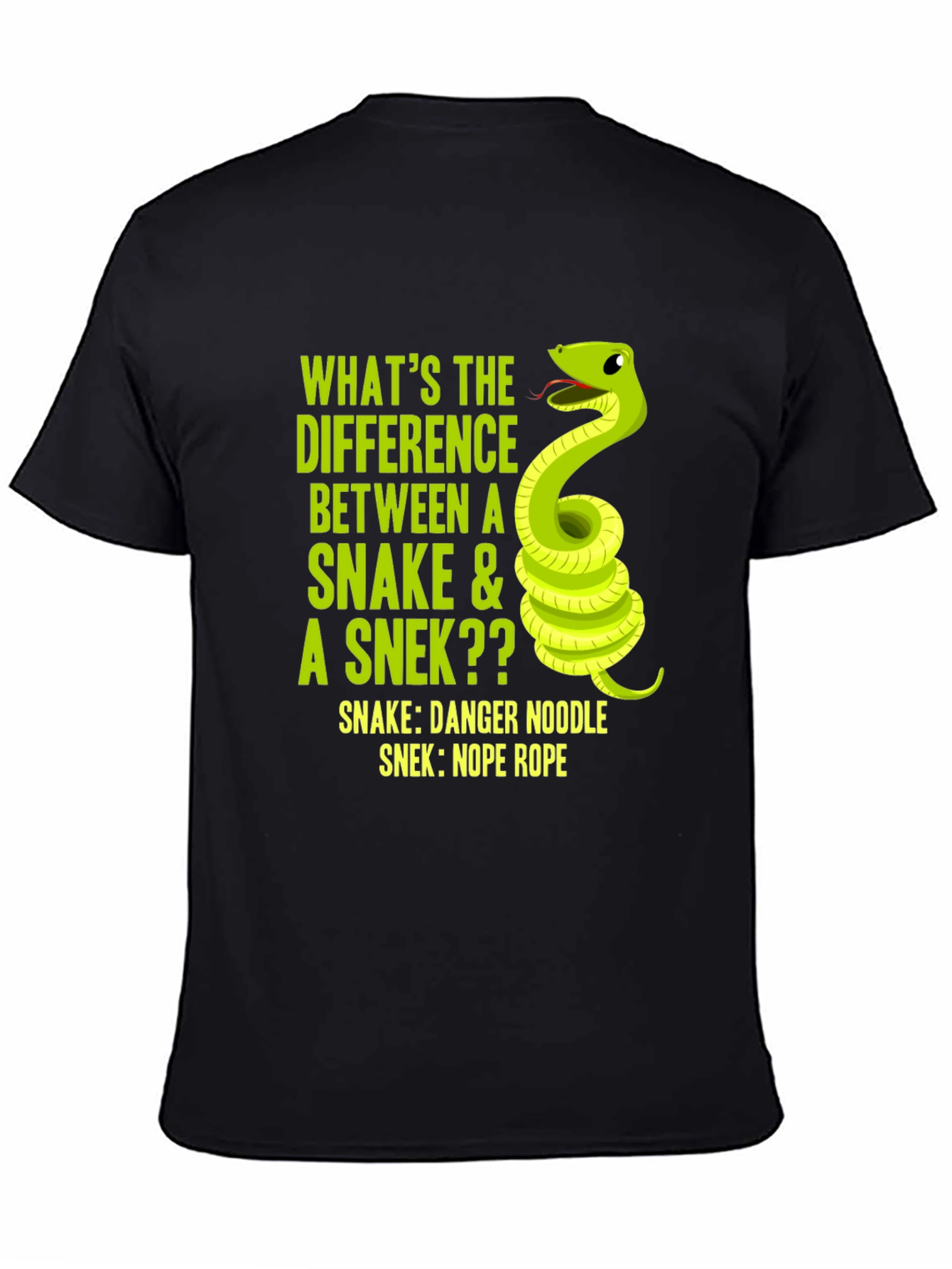 Funny Snake vs Snek T-Shirt Danger Noodle Tee