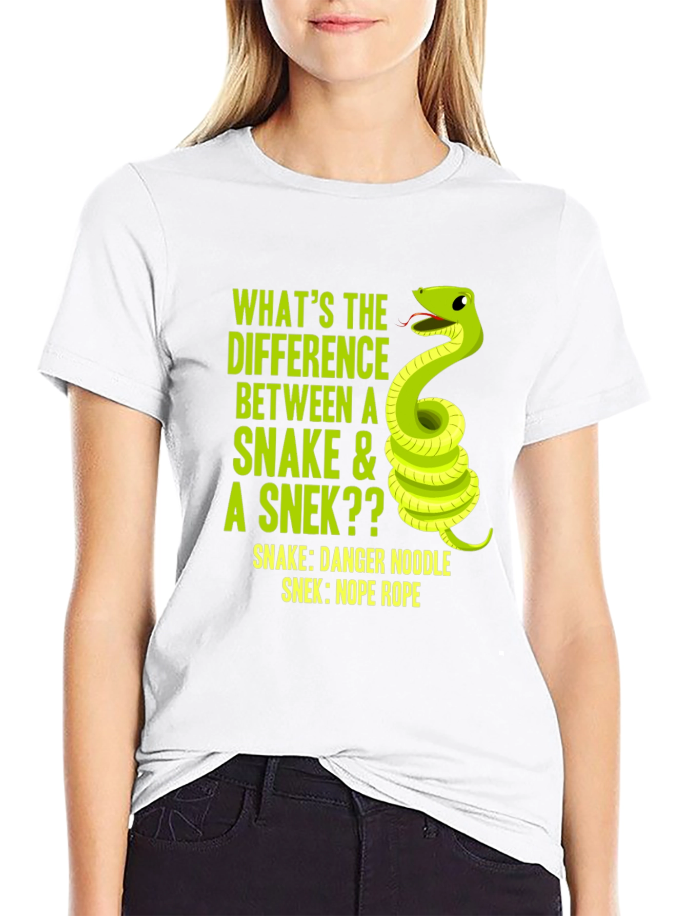Funny Snake vs Snek T-Shirt Danger Noodle Tee