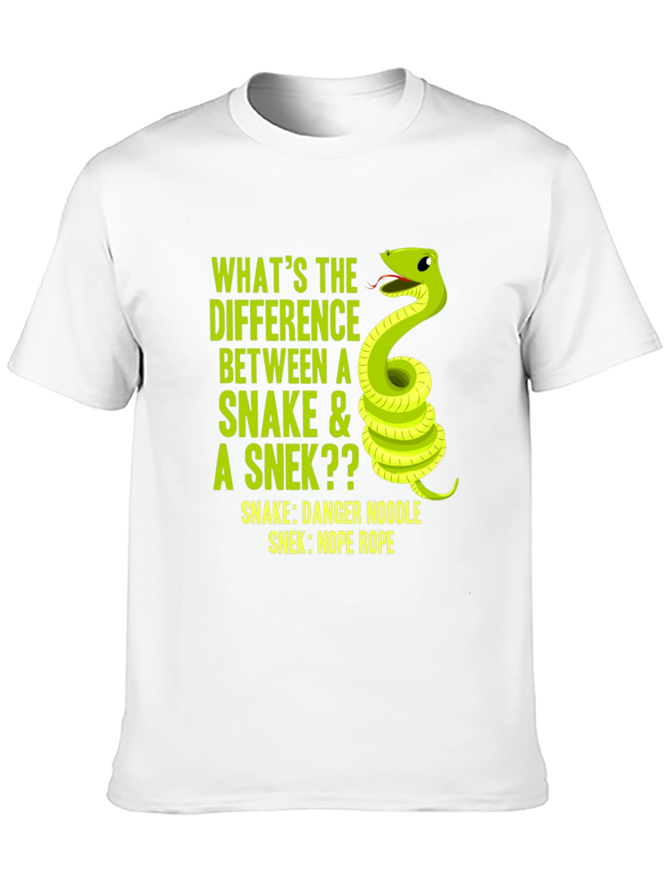 Funny Snake vs Snek T-Shirt Danger Noodle Tee