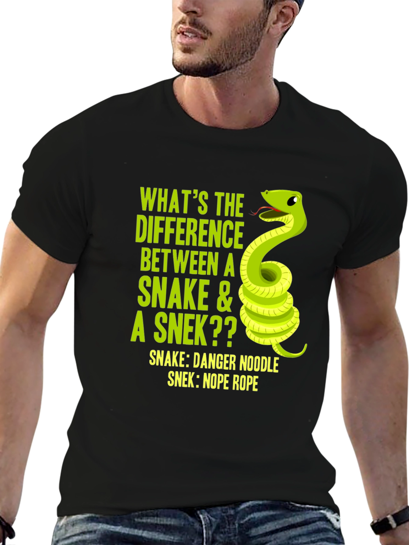 Funny Snake vs Snek T-Shirt Danger Noodle Tee