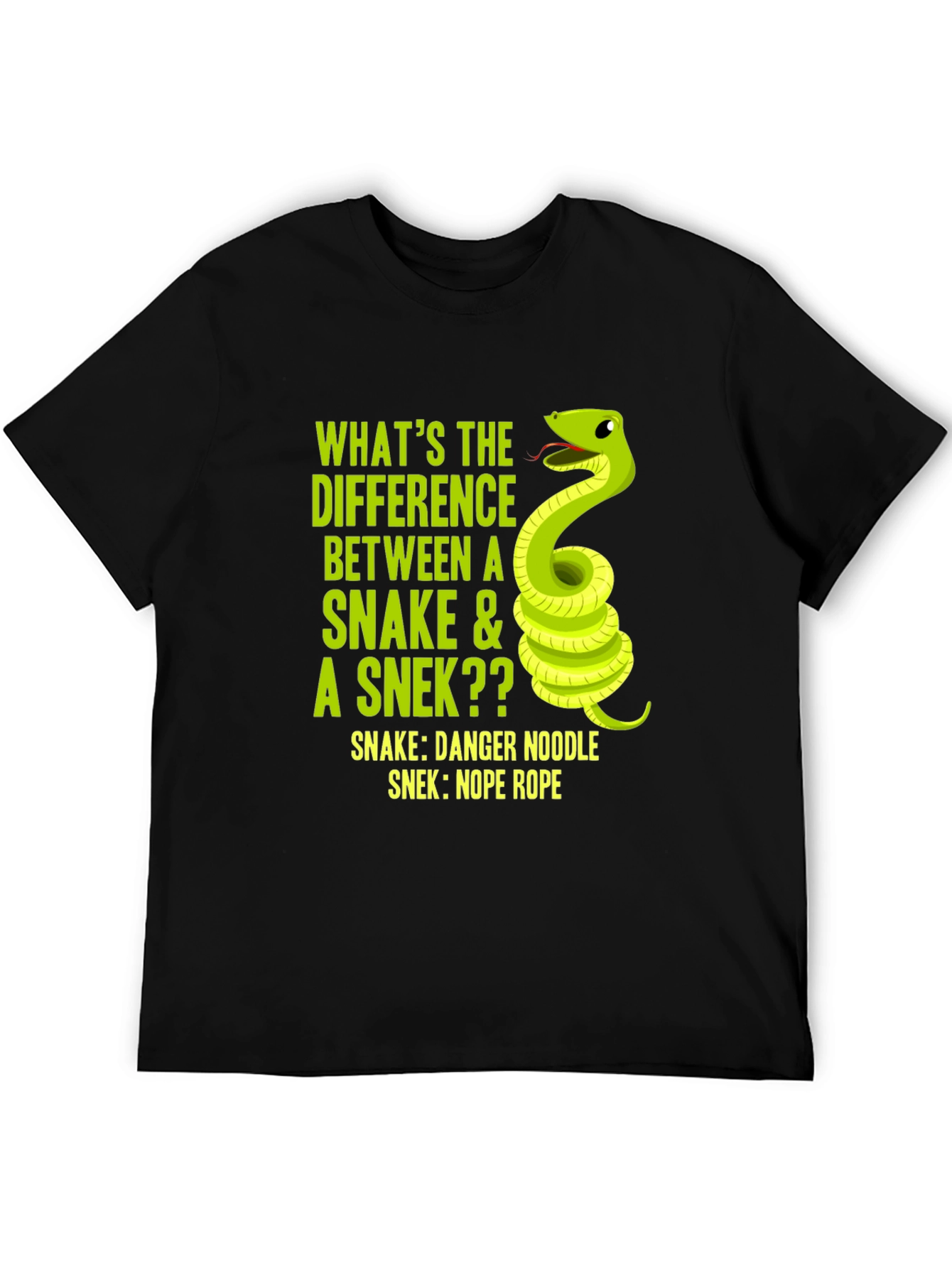 Funny Snake vs Snek T-Shirt Danger Noodle Tee
