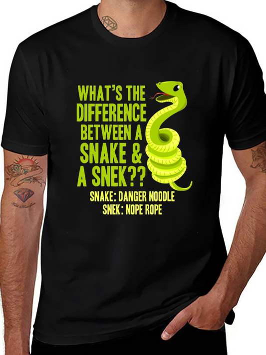 Funny Snake vs Snek T-Shirt Danger Noodle Tee