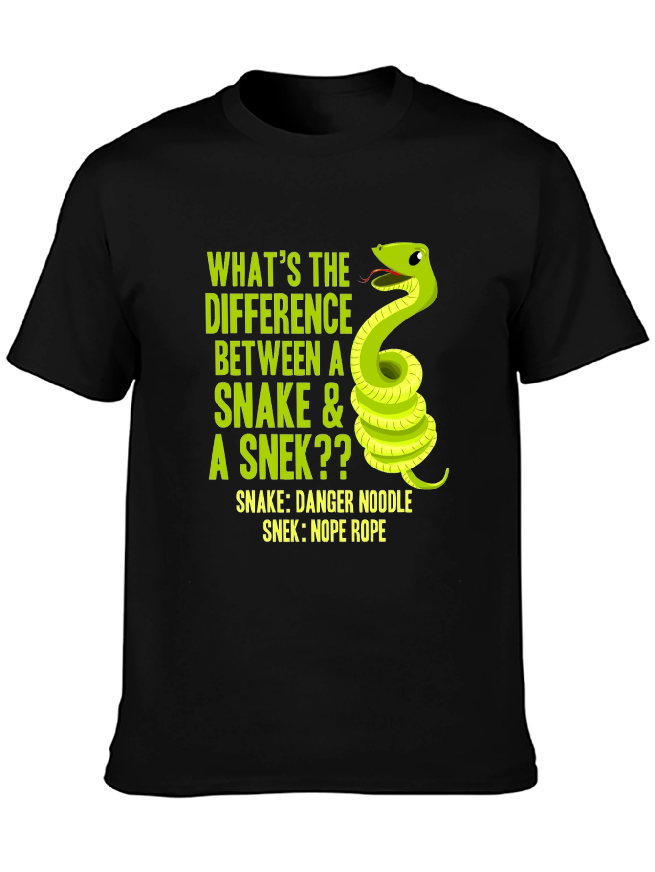 Funny Snake vs Snek T-Shirt Danger Noodle Tee