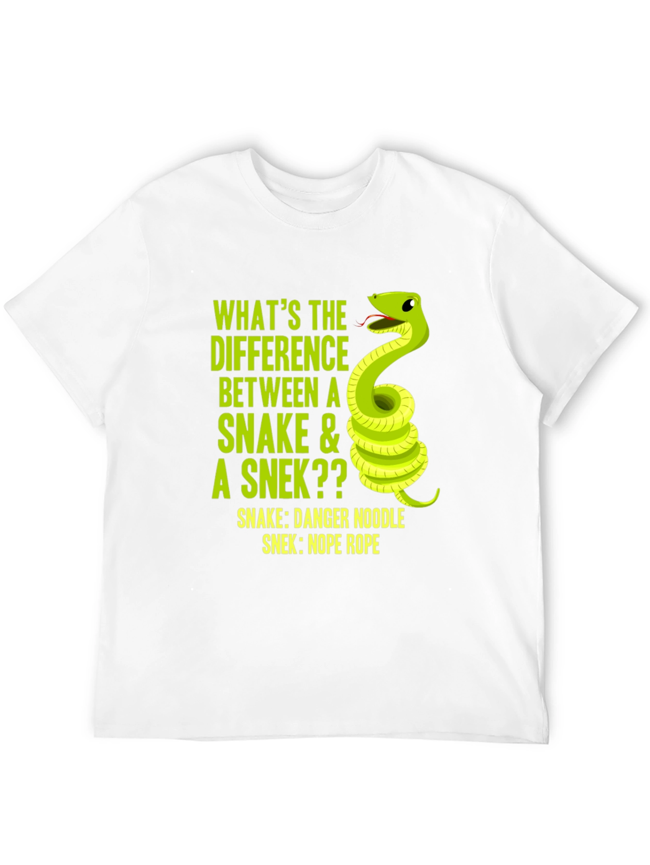 Funny Snake vs Snek T-Shirt Danger Noodle Tee
