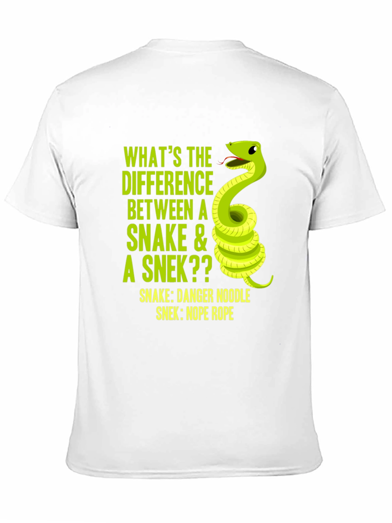 Funny Snake vs Snek T-Shirt Danger Noodle Tee