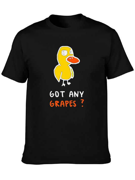 Got Any Grapes? Black T-Shirt - Funny Duck Graphic Tee