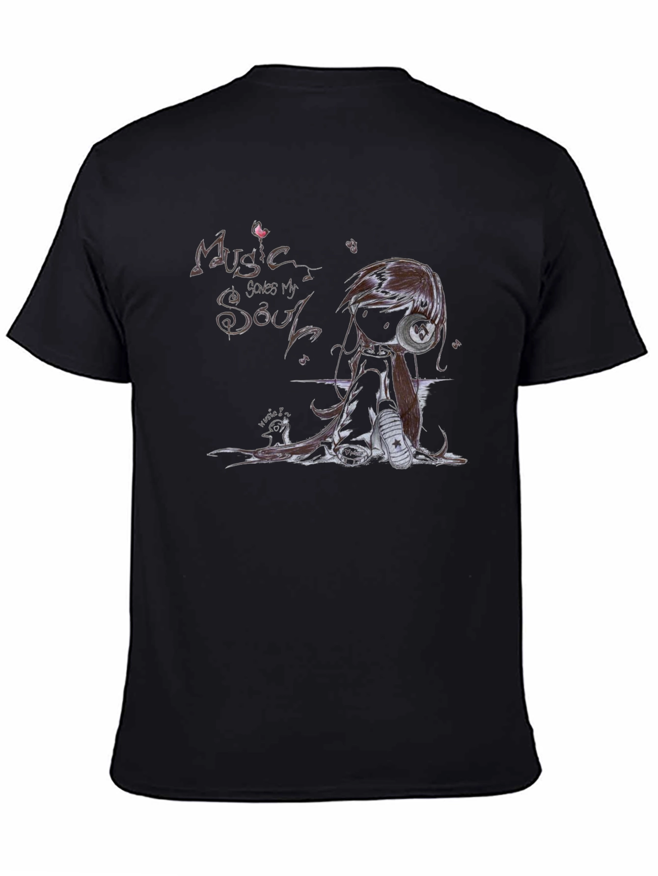 Music Saves My Soul Graphic Print T-Shirt