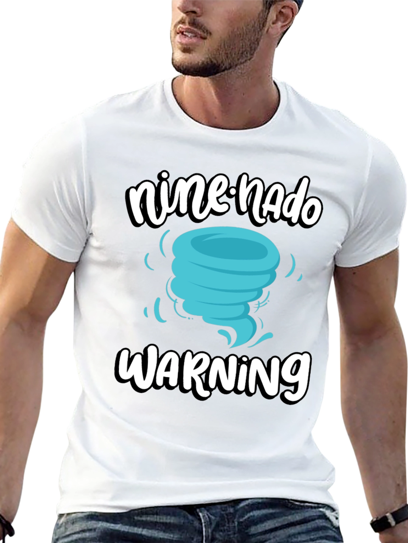 Nine-nado Warning T-Shirt: Fun Birthday Tornado Tee