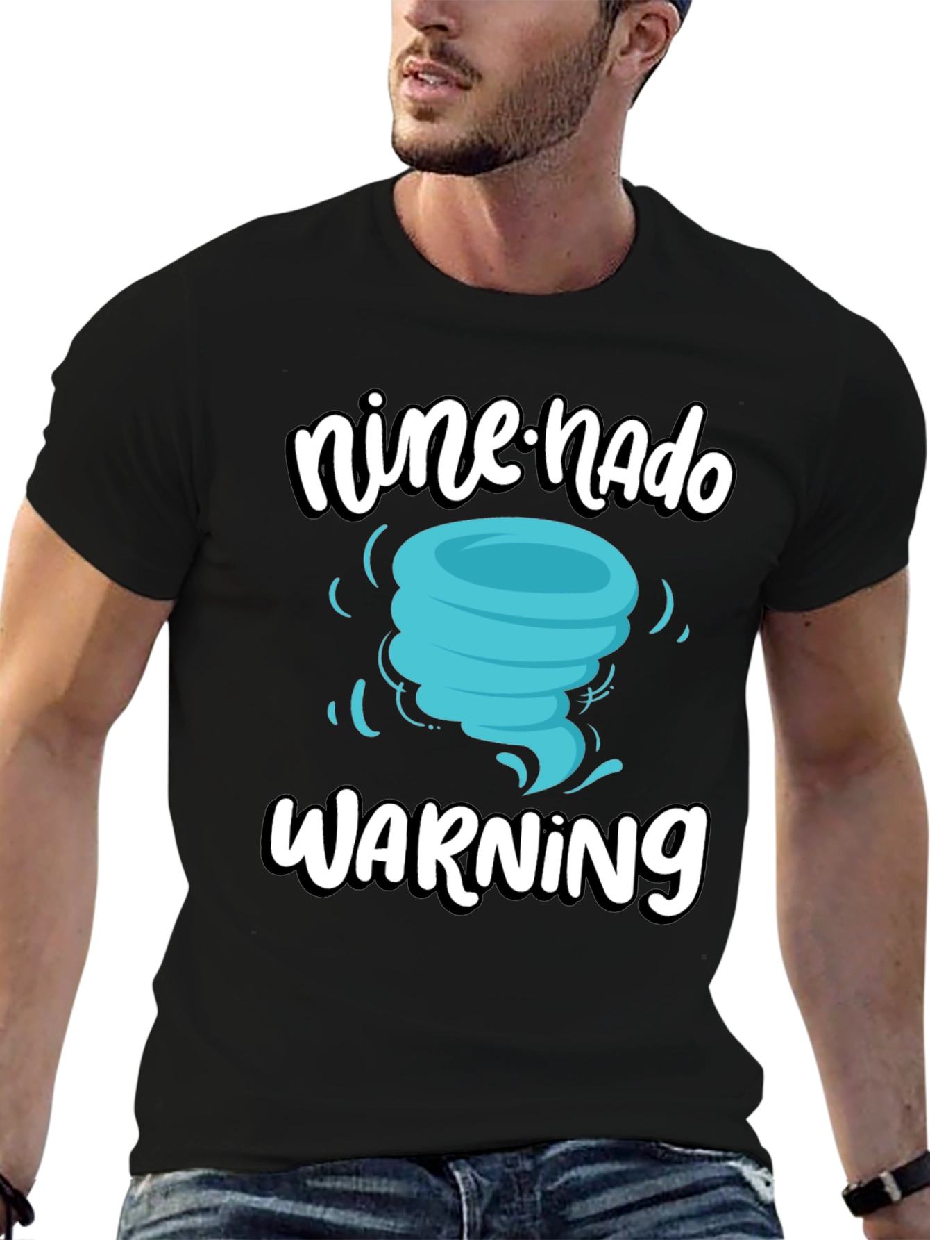 Nine-nado Warning T-Shirt: Fun Birthday Tornado Tee