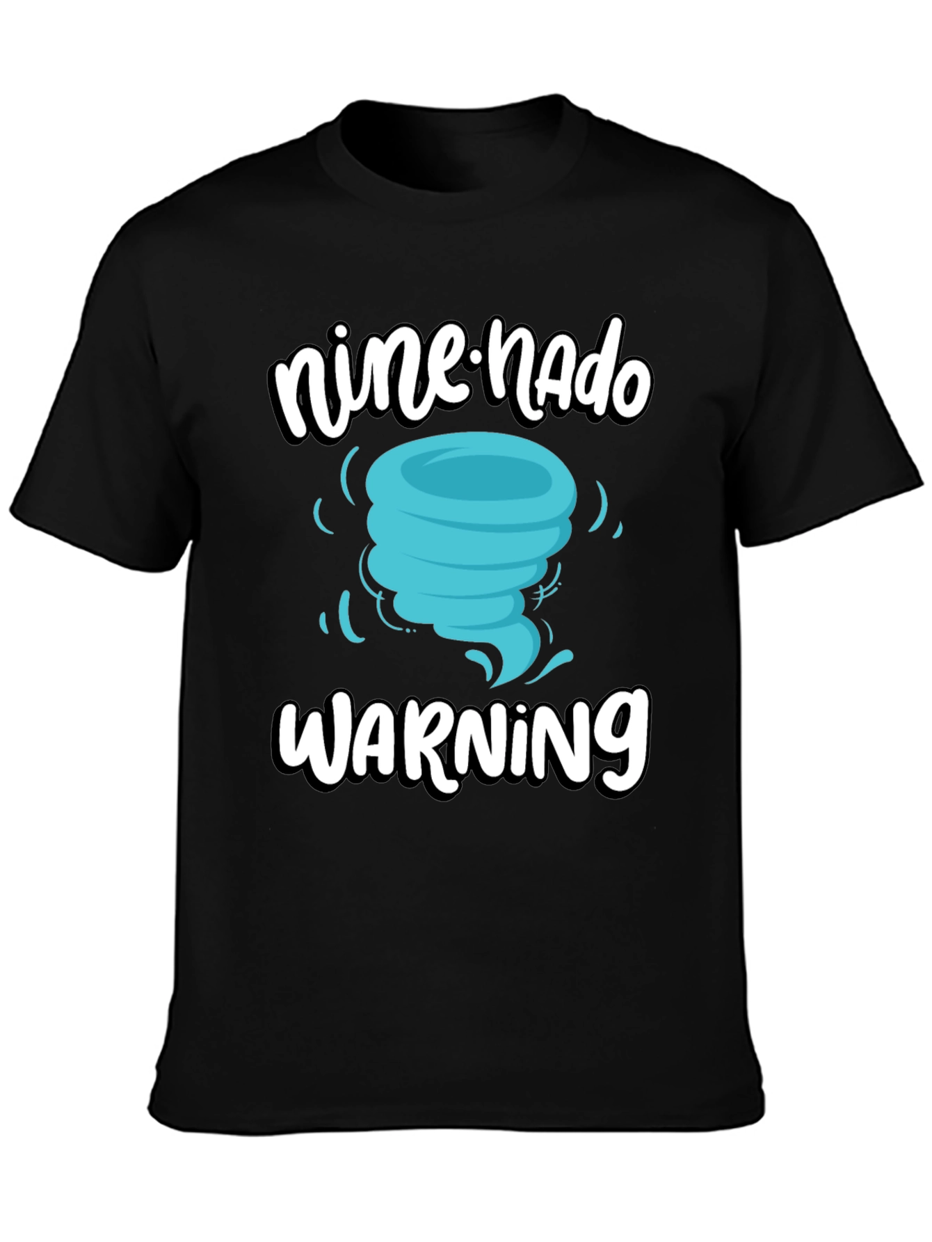 Nine-nado Warning T-Shirt: Fun Birthday Tornado Tee