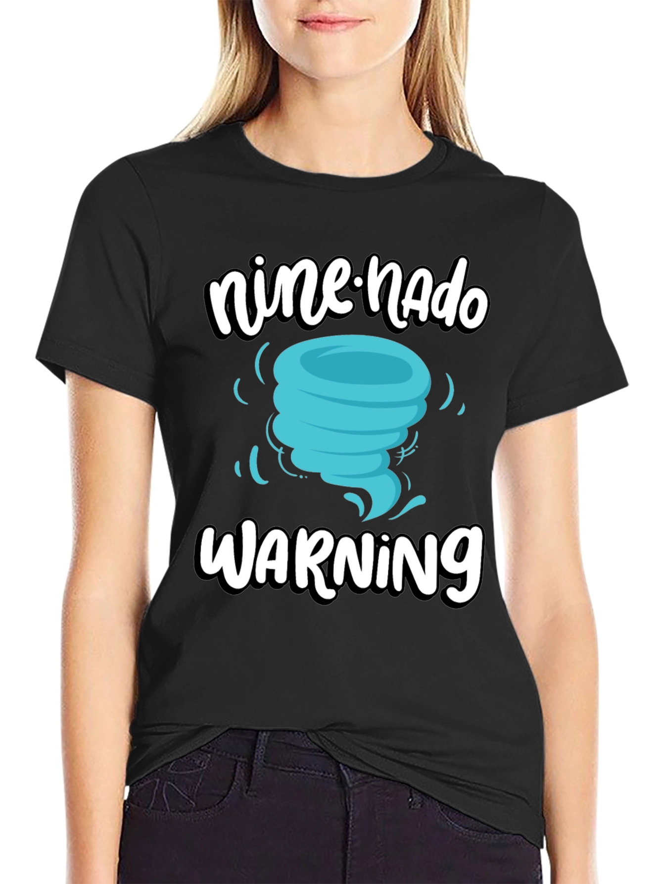 Nine-nado Warning T-Shirt: Fun Birthday Tornado Tee