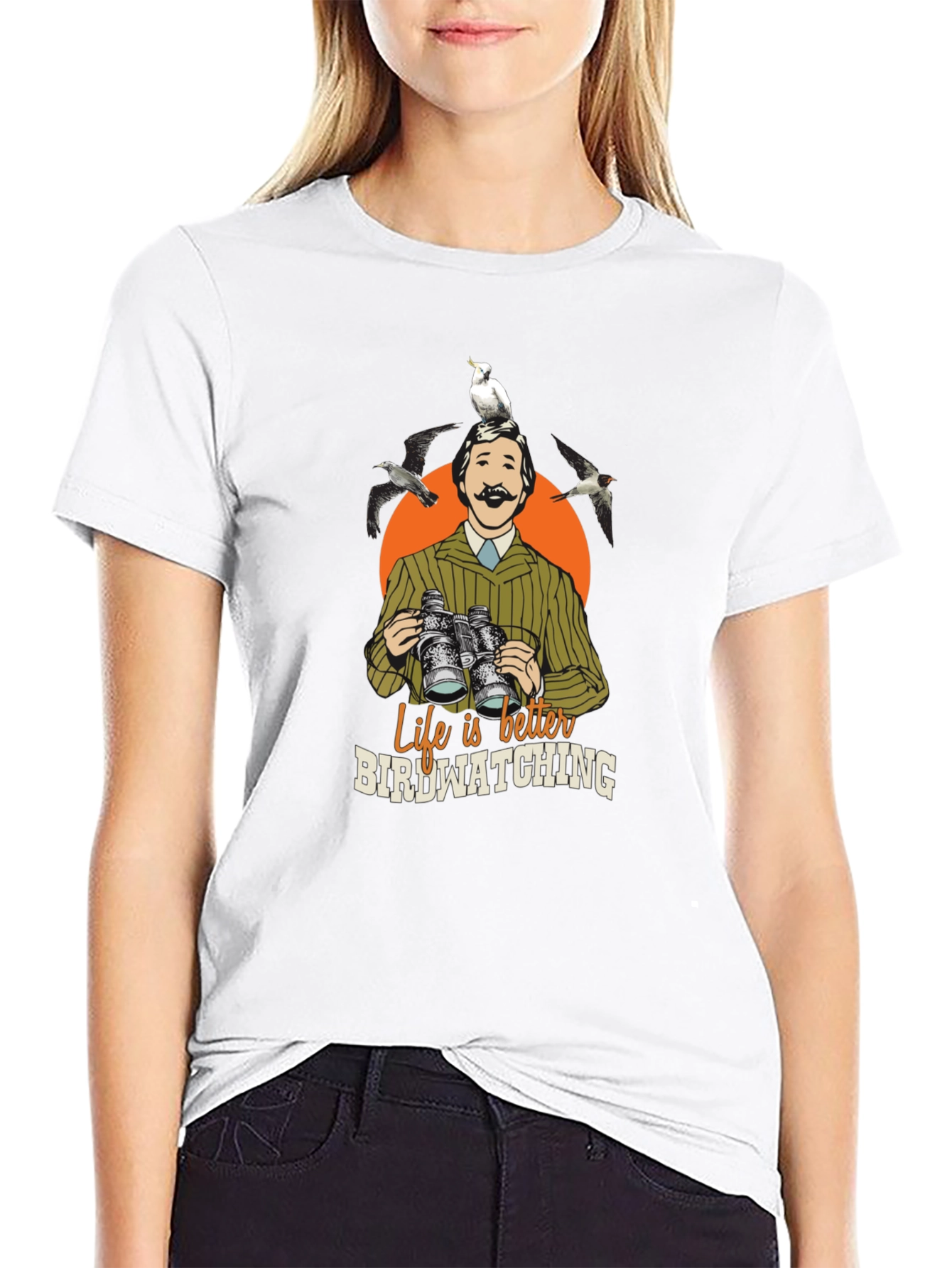 Bird Watching Graphic Tee - Nature Lover Shirt