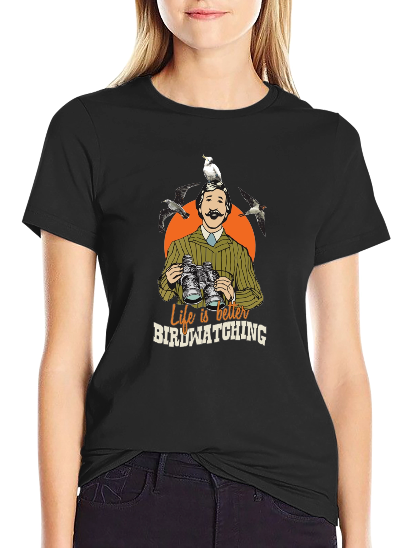 Bird Watching Graphic Tee - Nature Lover Shirt