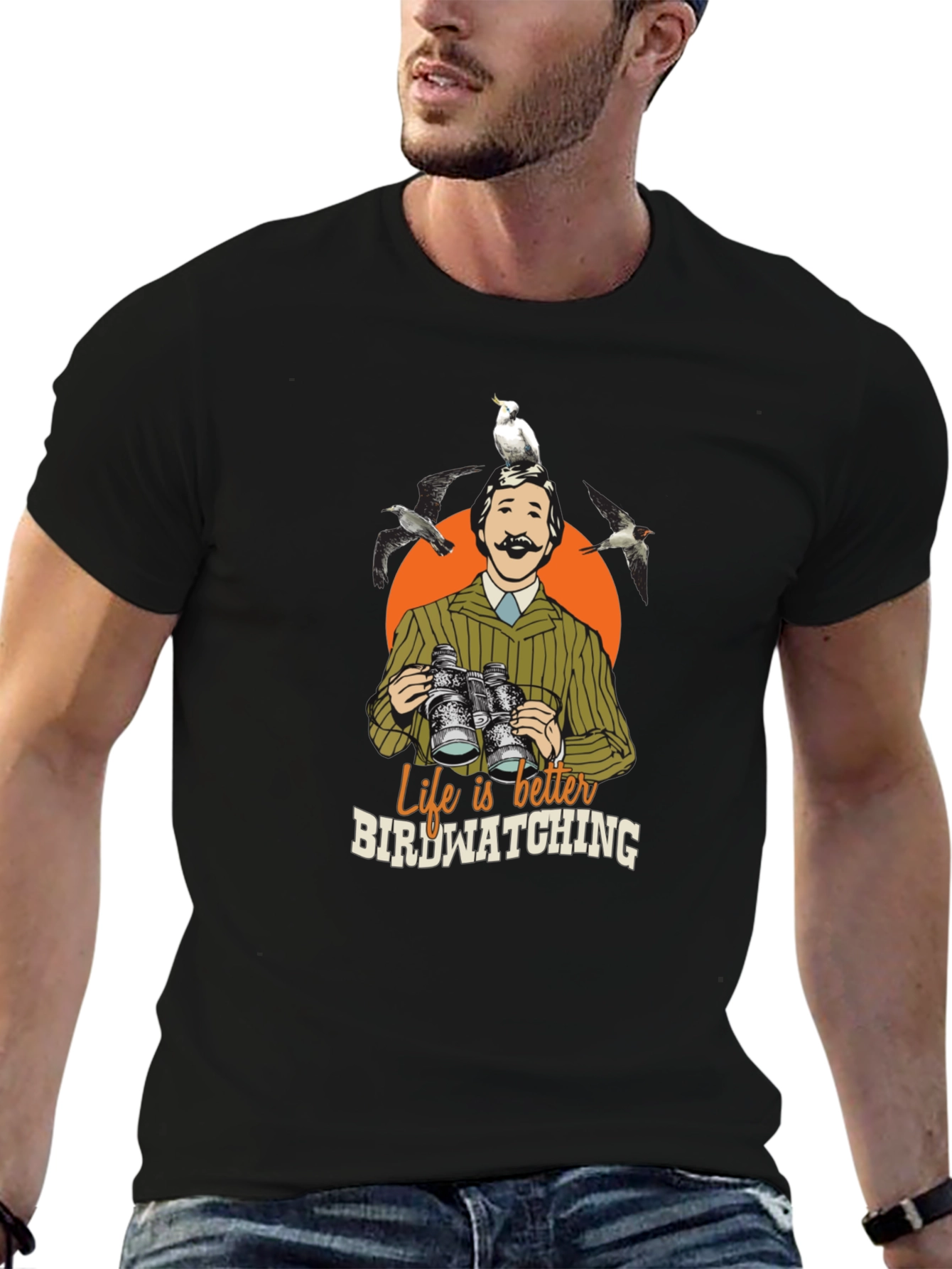 Bird Watching Graphic Tee - Nature Lover Shirt
